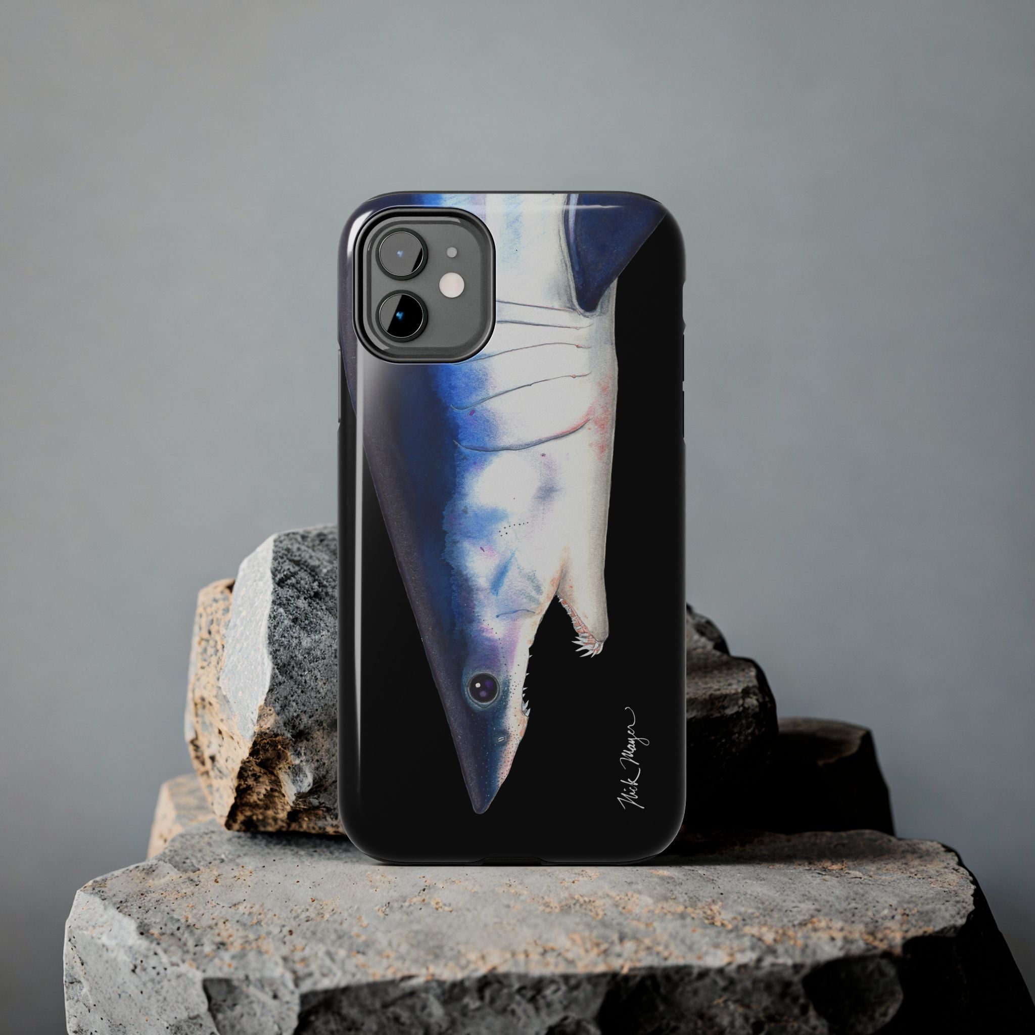 Mako Shark Face Black Case (iPhone)