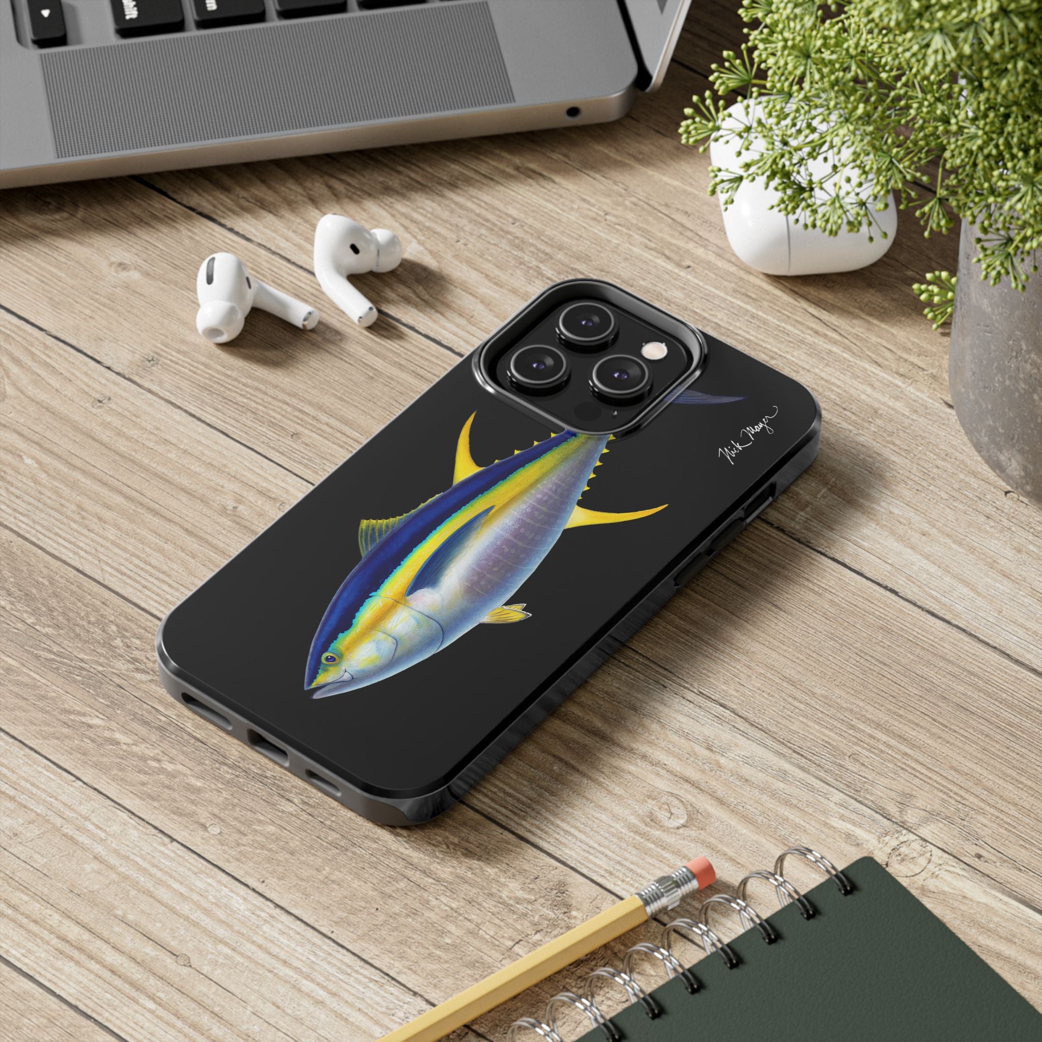 Yellowfin Tuna Black Phone Case (iPhone)