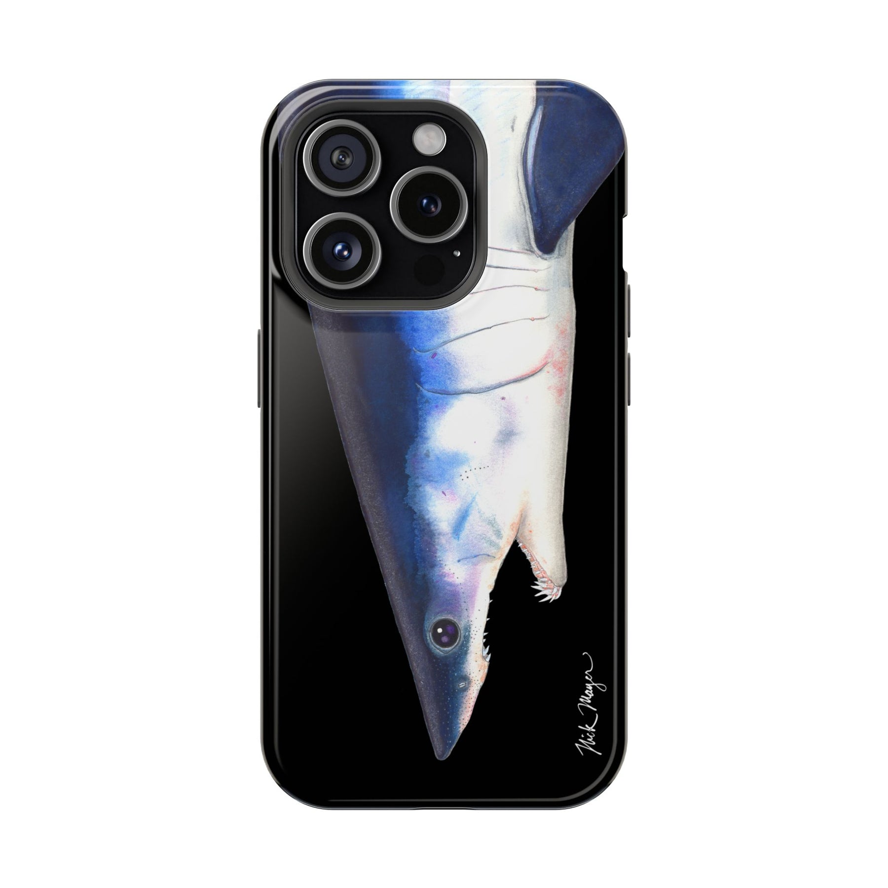 Mako Shark Face MagSafe Black iPhone Case