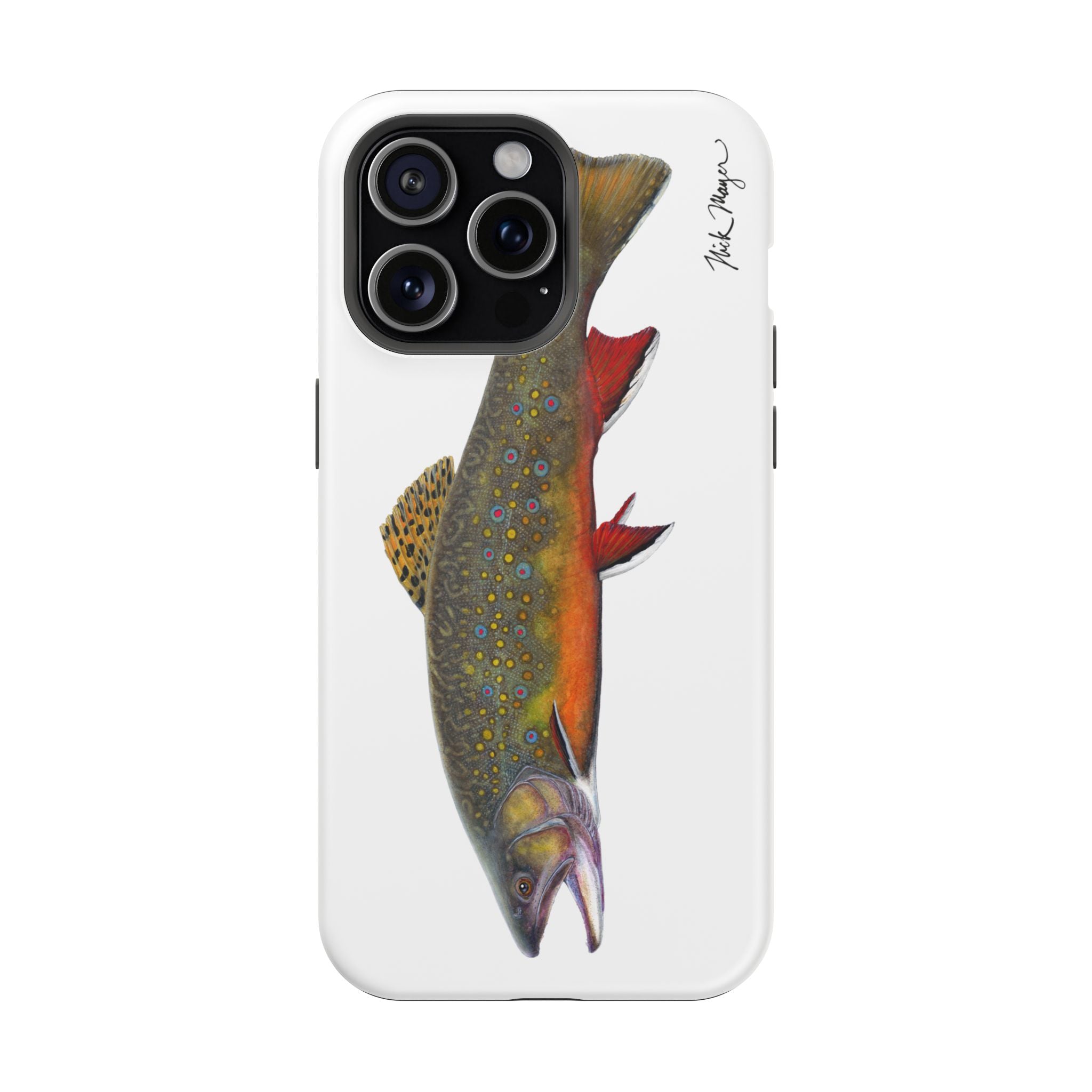 Brook Trout MagSafe White iPhone Case