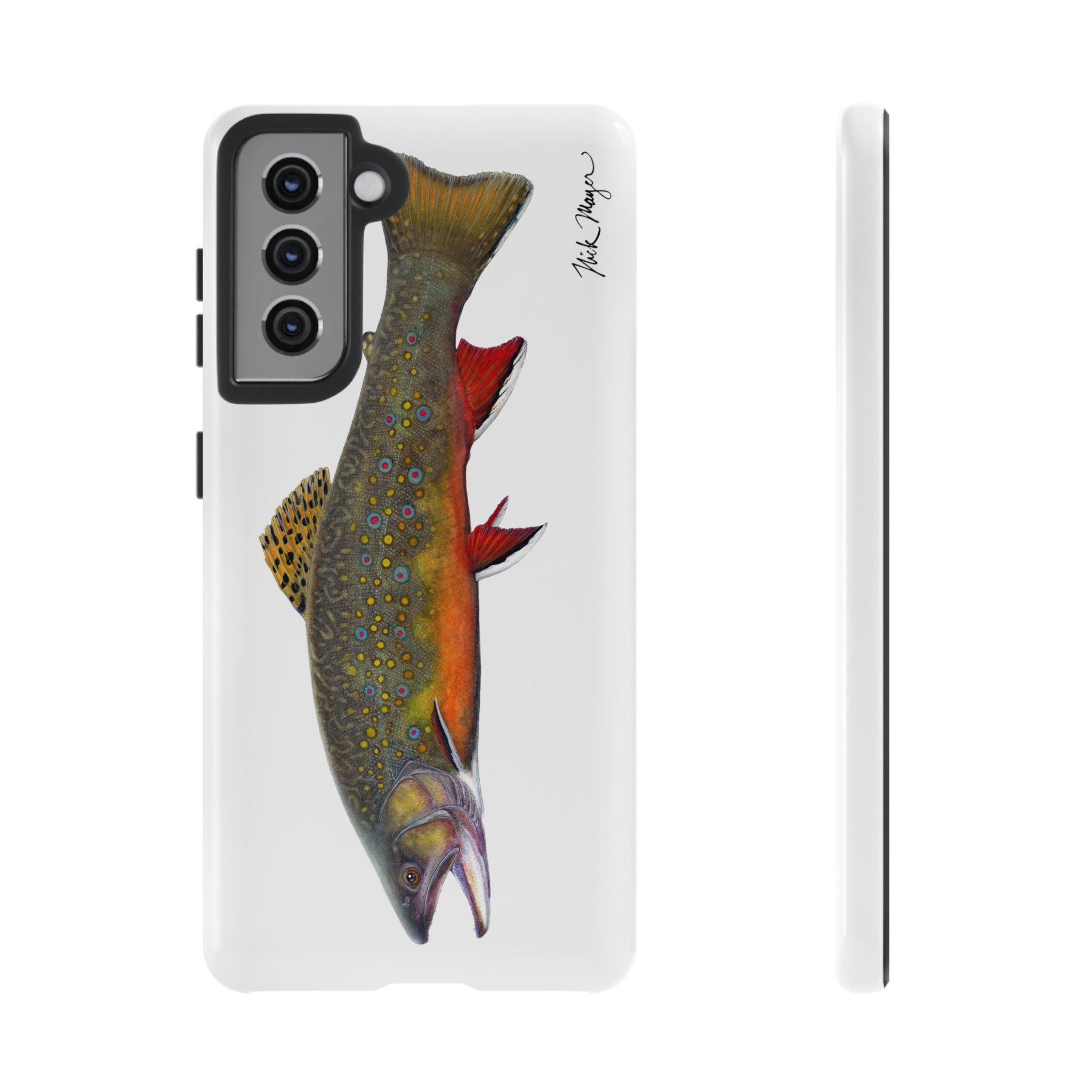 Brook Trout White Phone Case (Samsung)