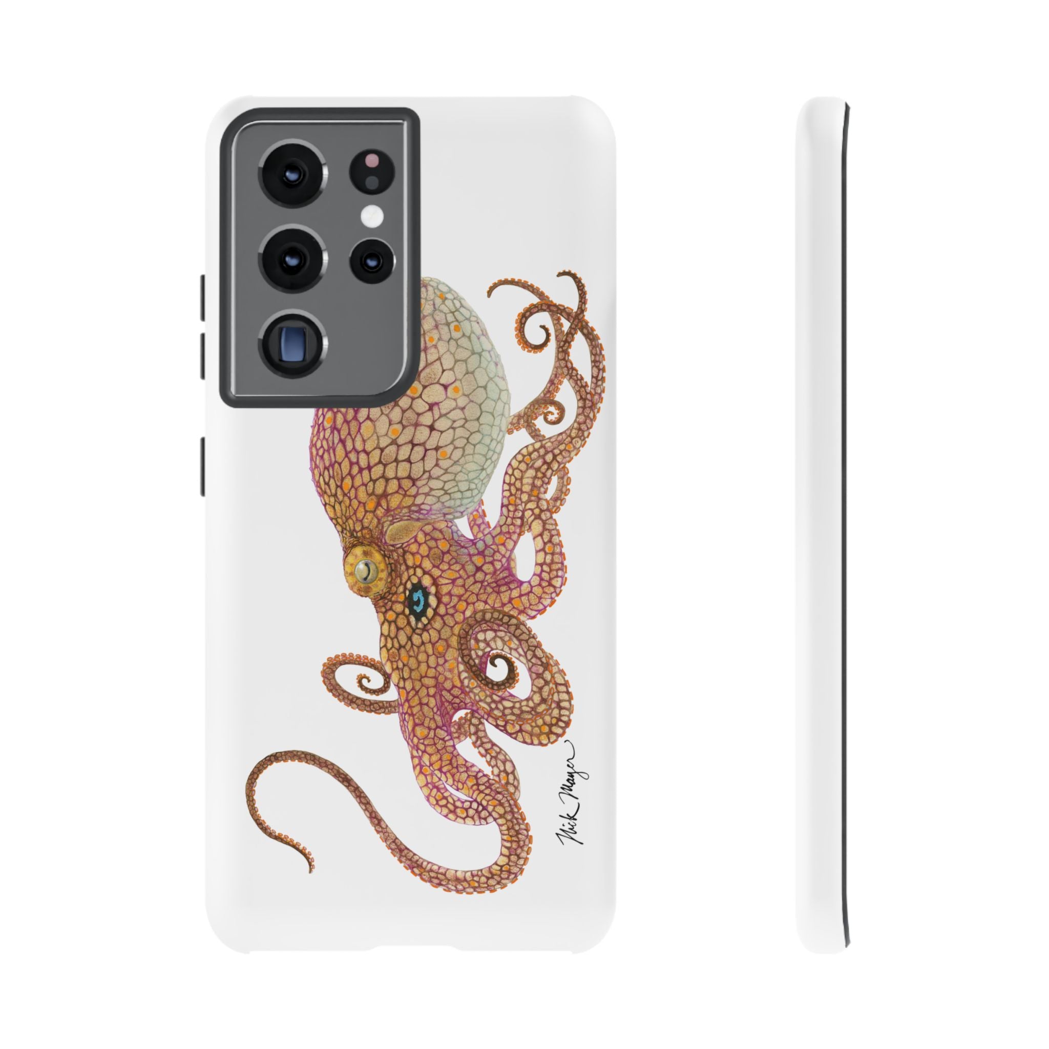 Two Spot Octopus White Phone Case (Samsung)