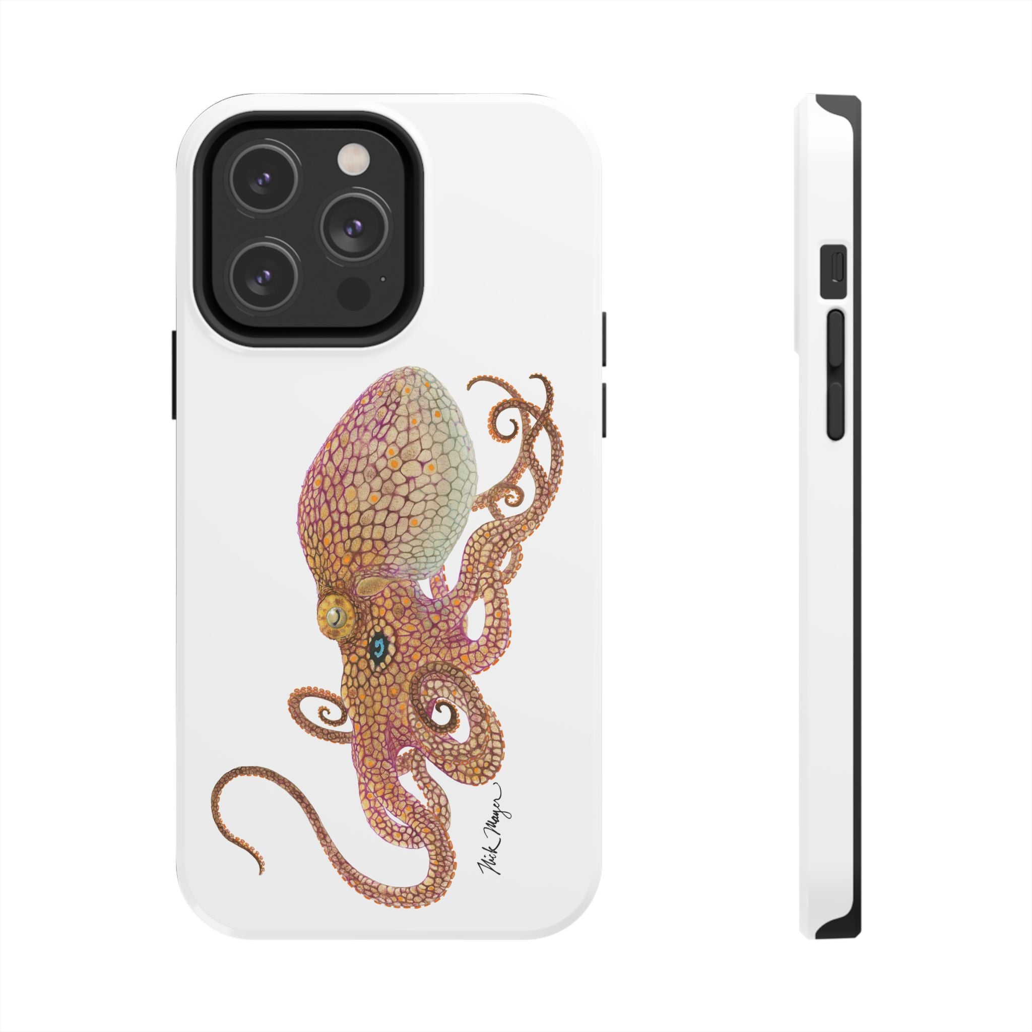 Two Spot Octopus White Phone Case (iPhone)