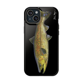 Brown Trout MagSafe Black iPhone Case