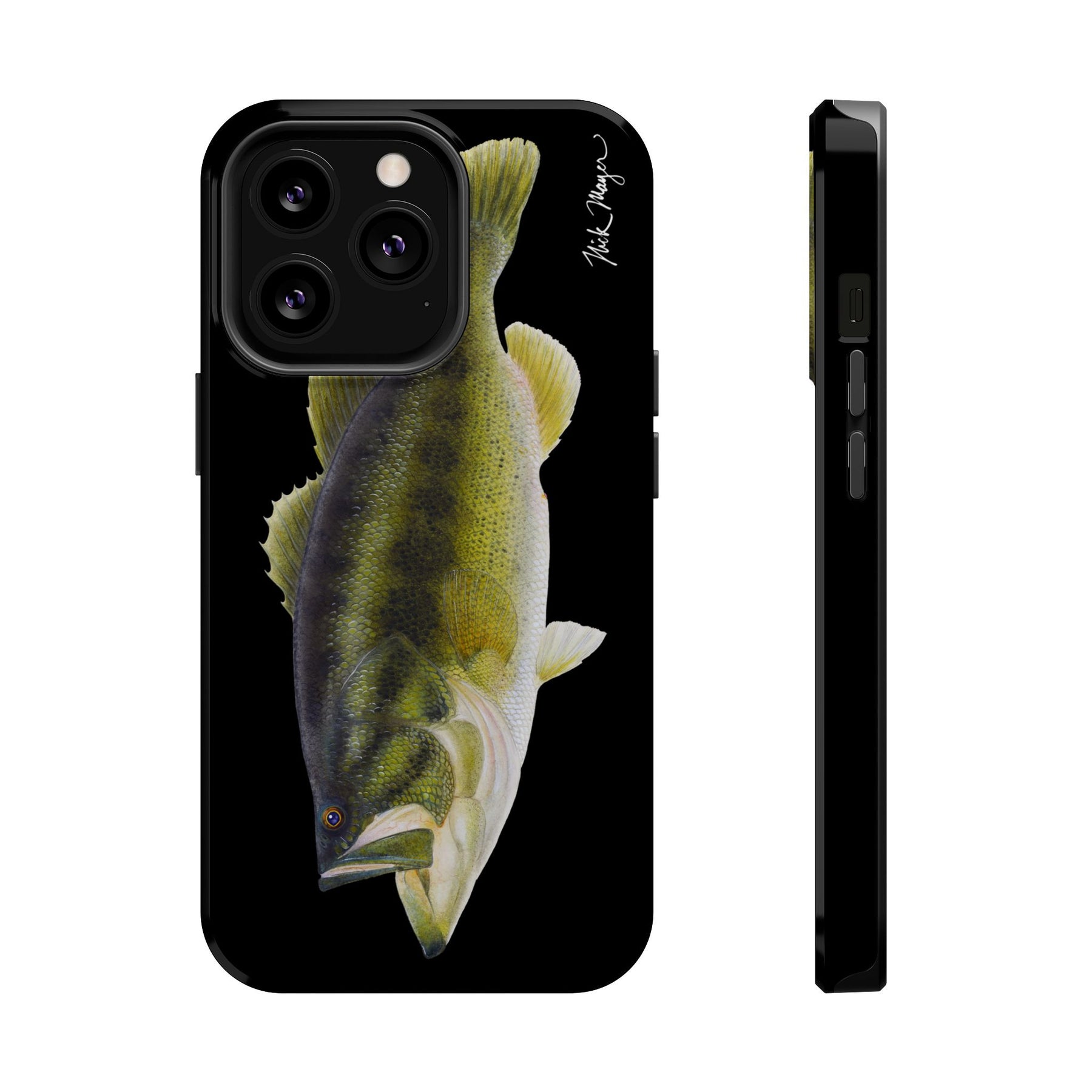 Largemouth Bass MagSafe Black iPhone Case