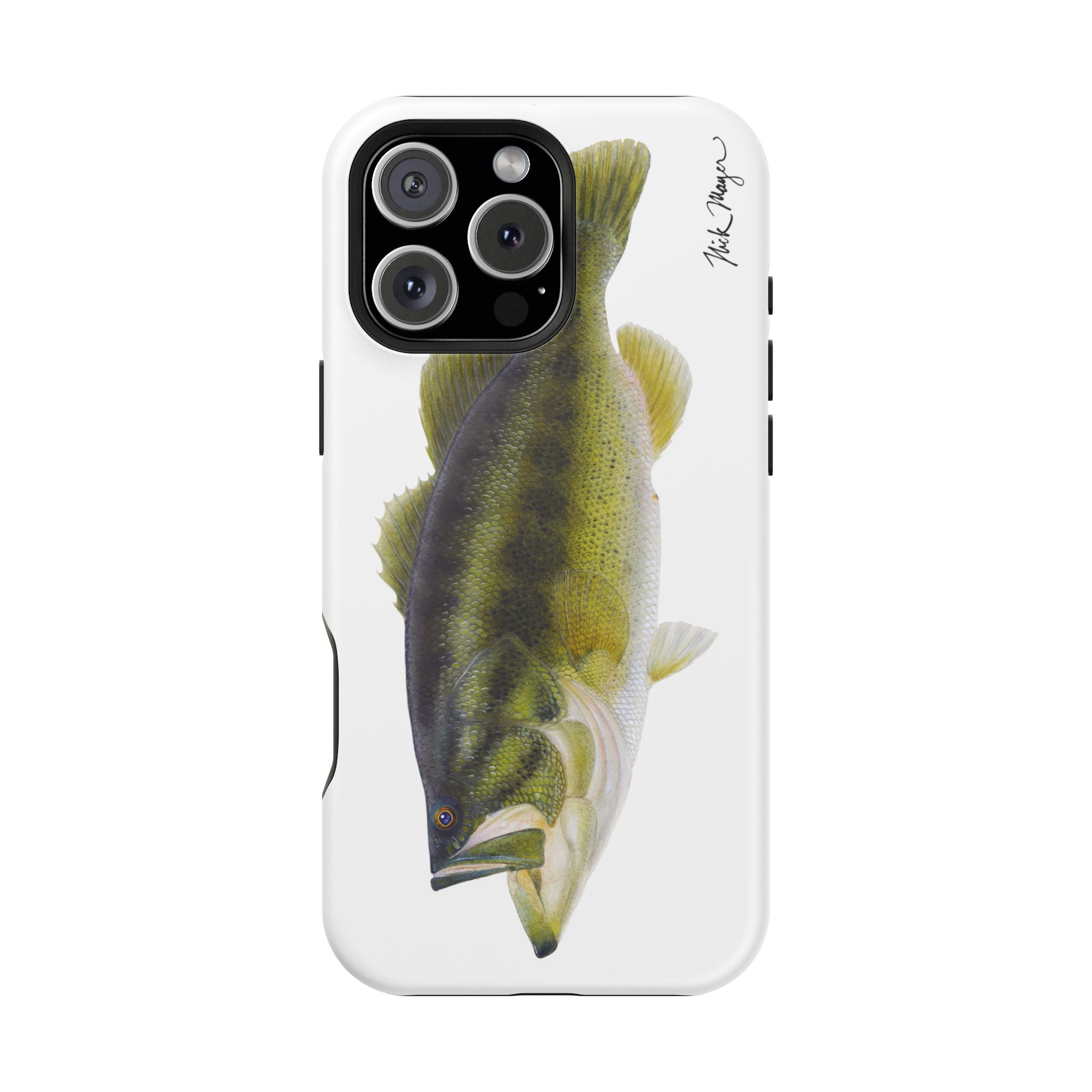 Largemouth Bass MagSafe White iPhone Case