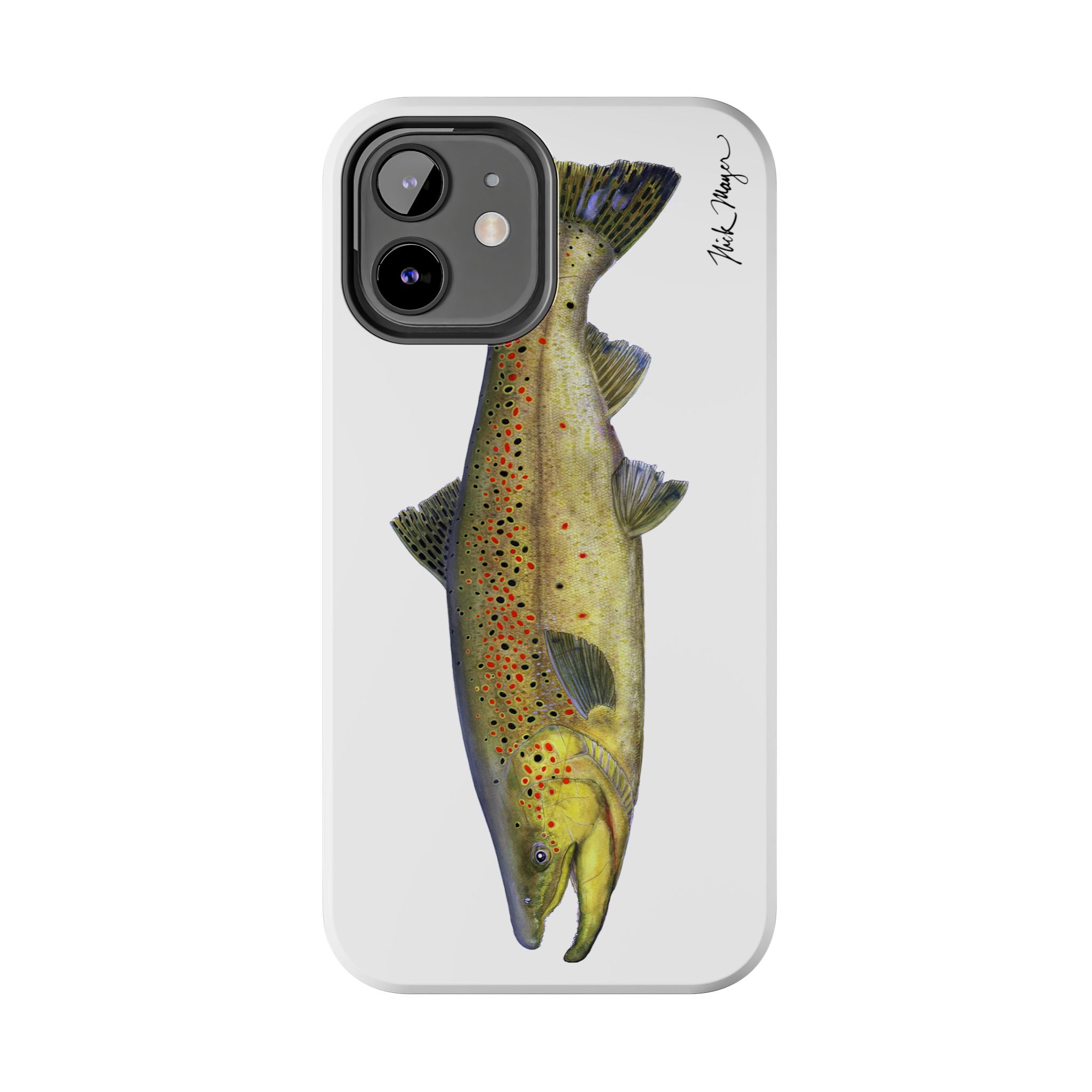 Brown Trout White Phone Case (iPhone)