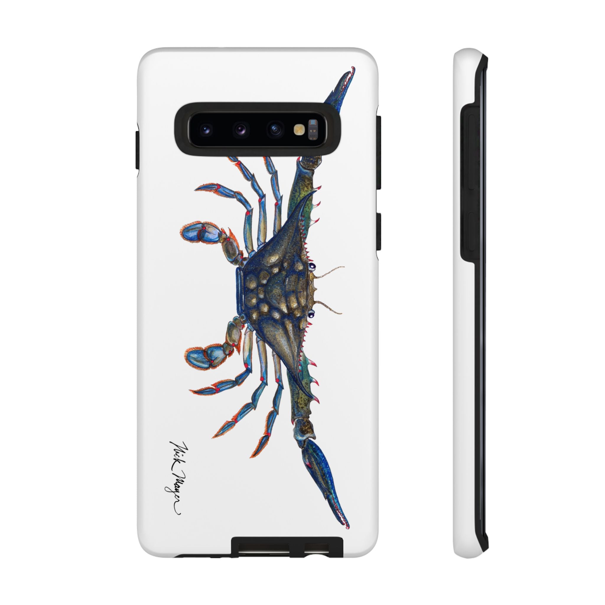 Blue Crab White Phone Case (Samsung)