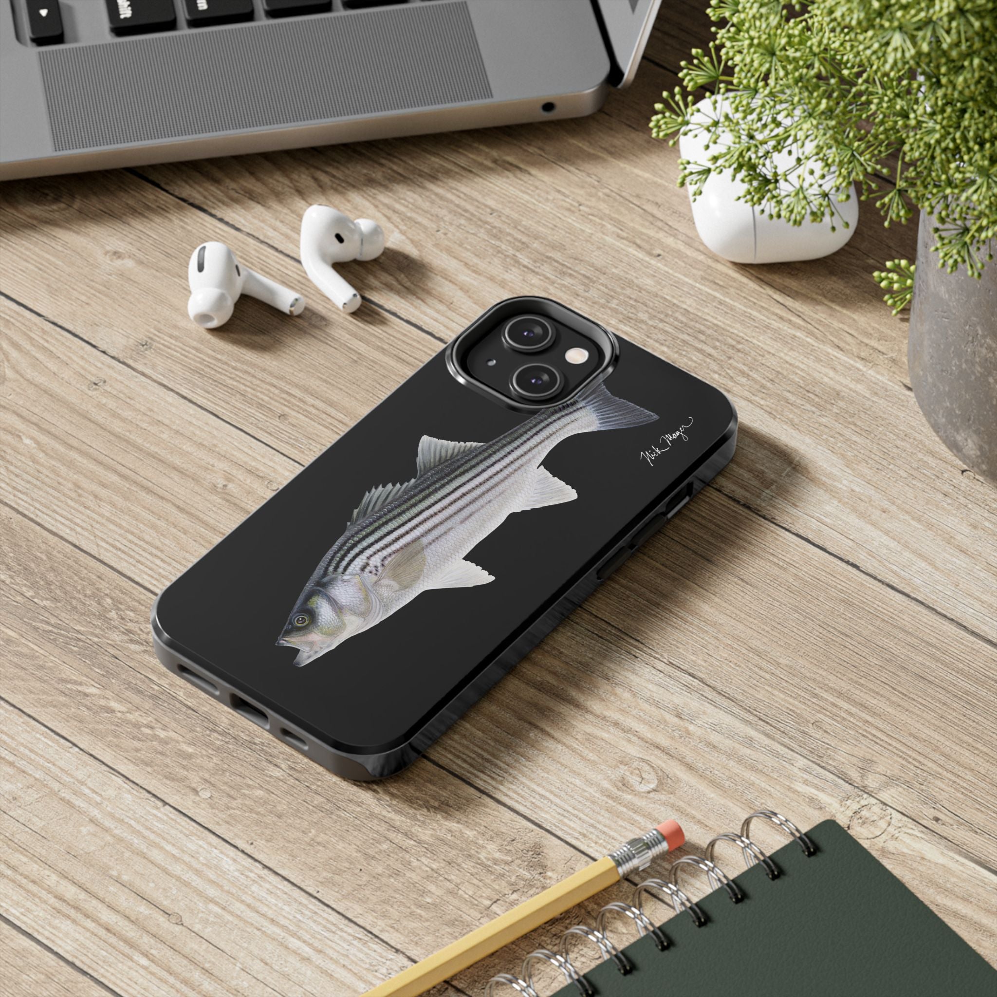 Schoolie Striper Black Phone Case (iPhone)