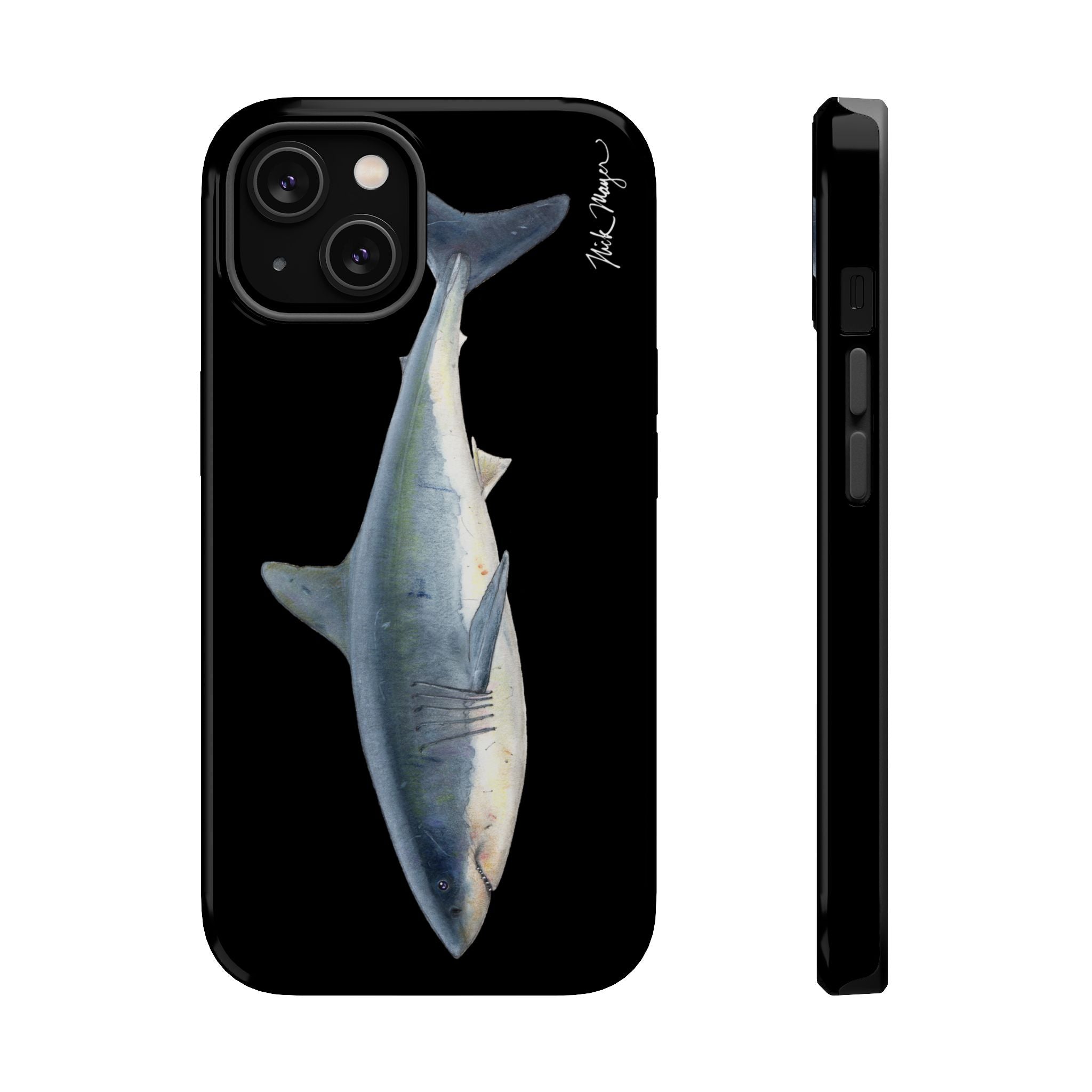 Great White Shark Black MagSafe iPhone Case