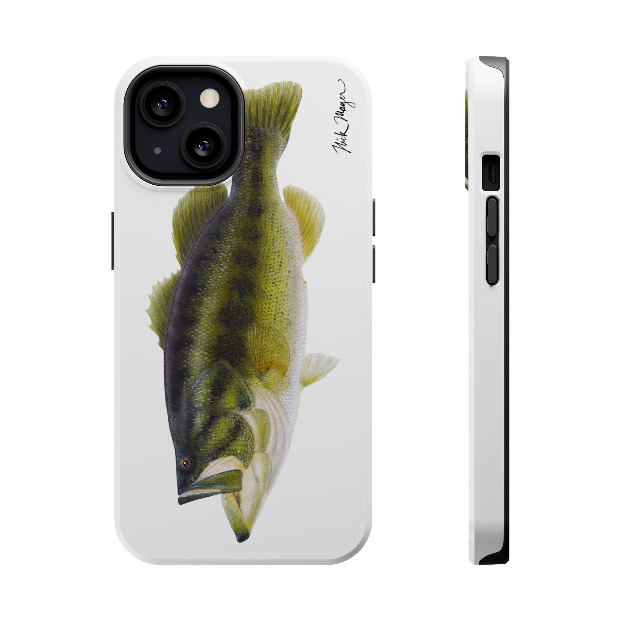 Largemouth Bass MagSafe White iPhone Case