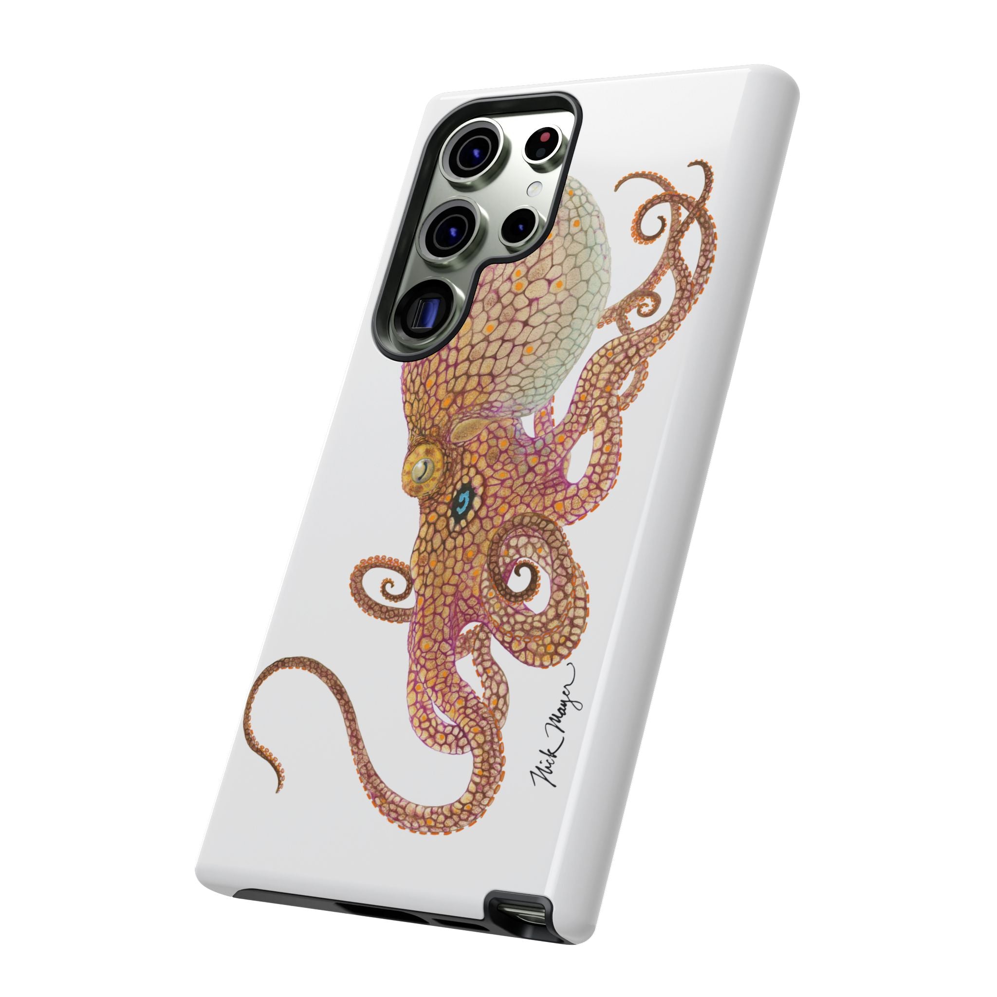 Two Spot Octopus White Phone Case (Samsung)