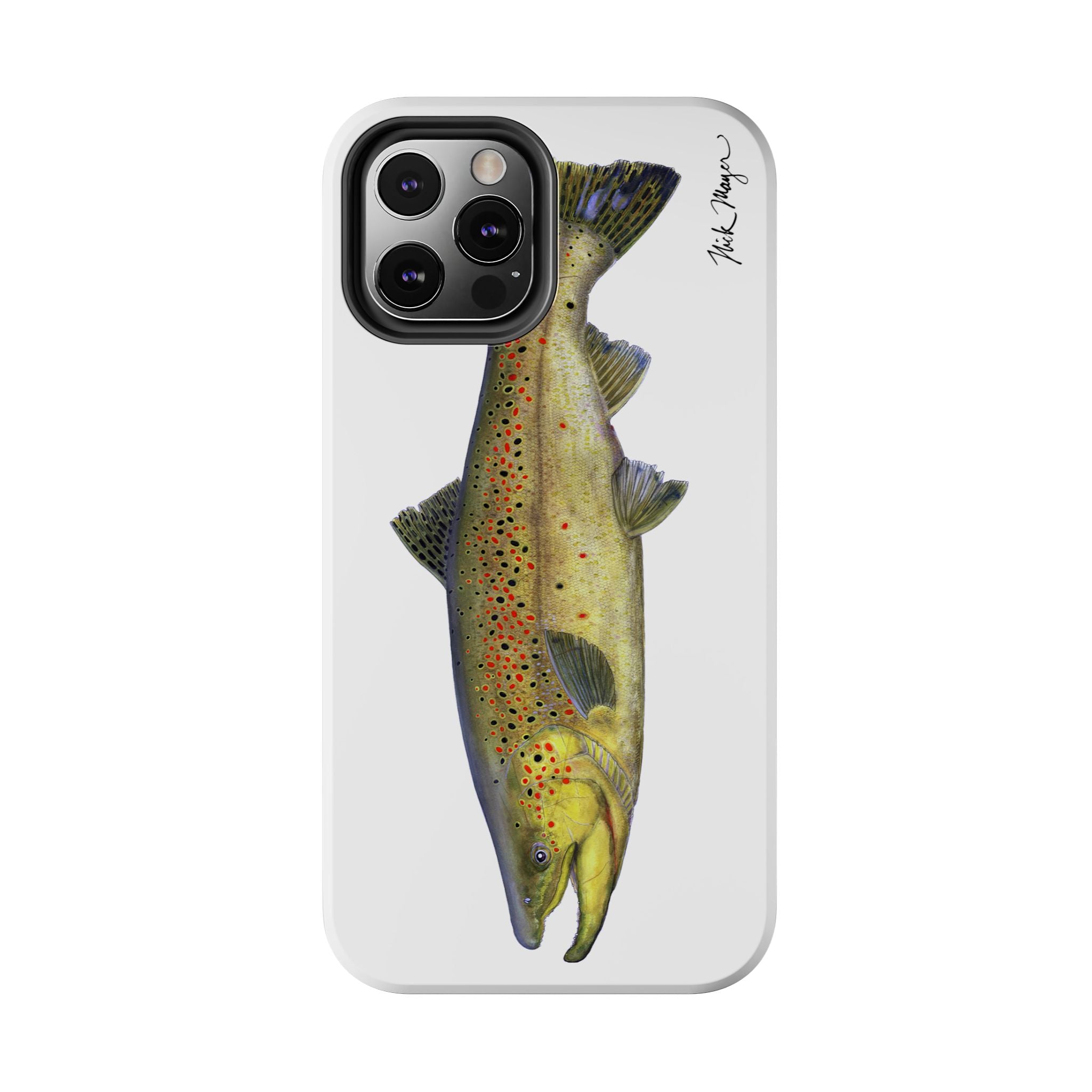 Brown Trout White Phone Case (iPhone)