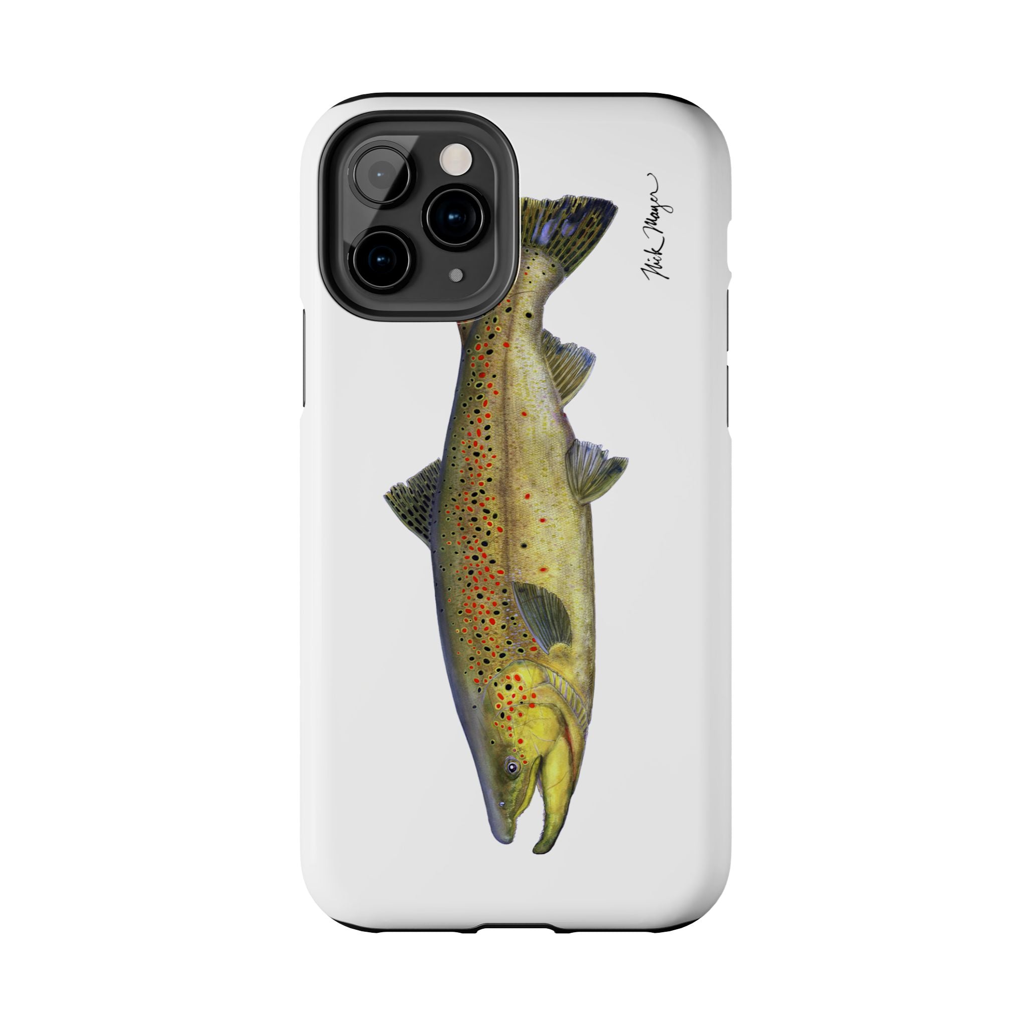 Brown Trout White Phone Case (iPhone)