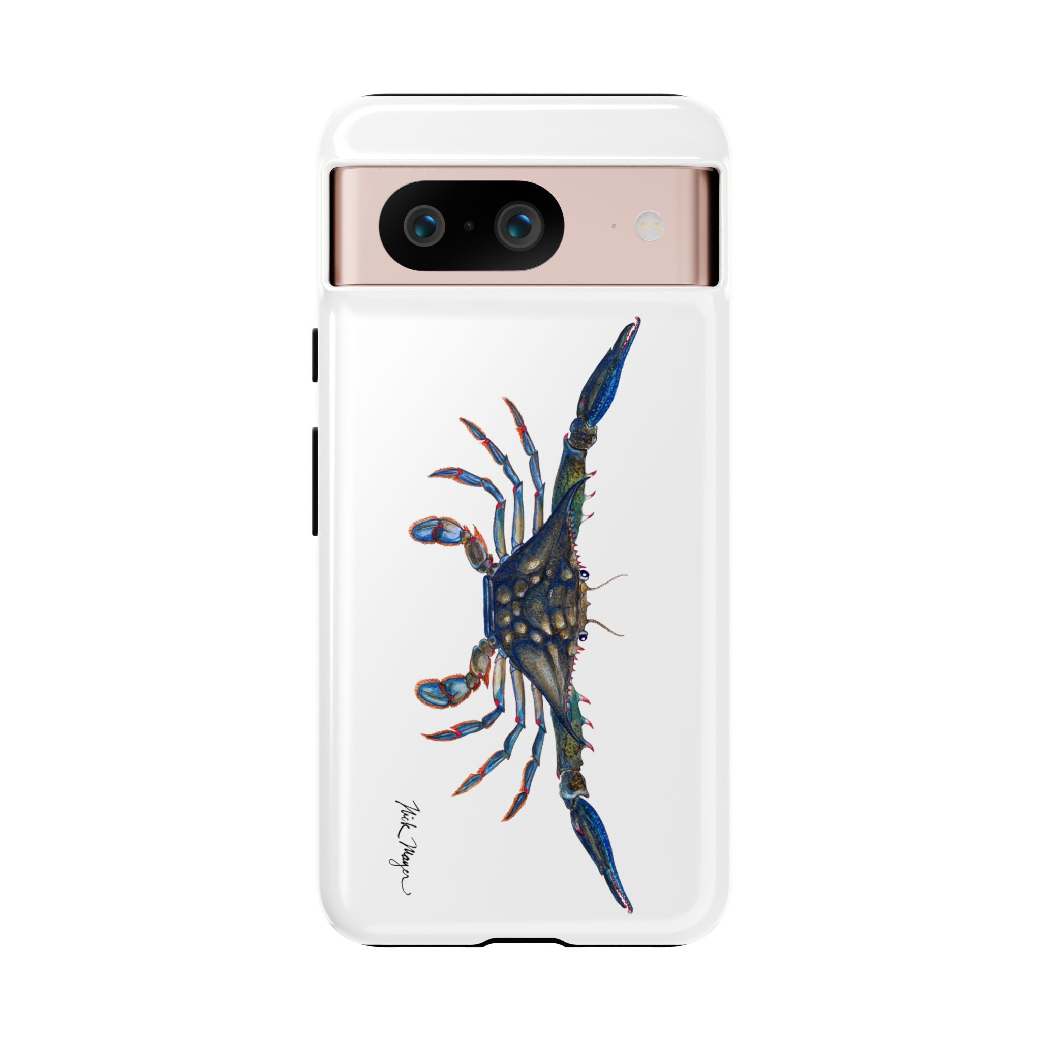 Blue Crab White Phone Case (Samsung)