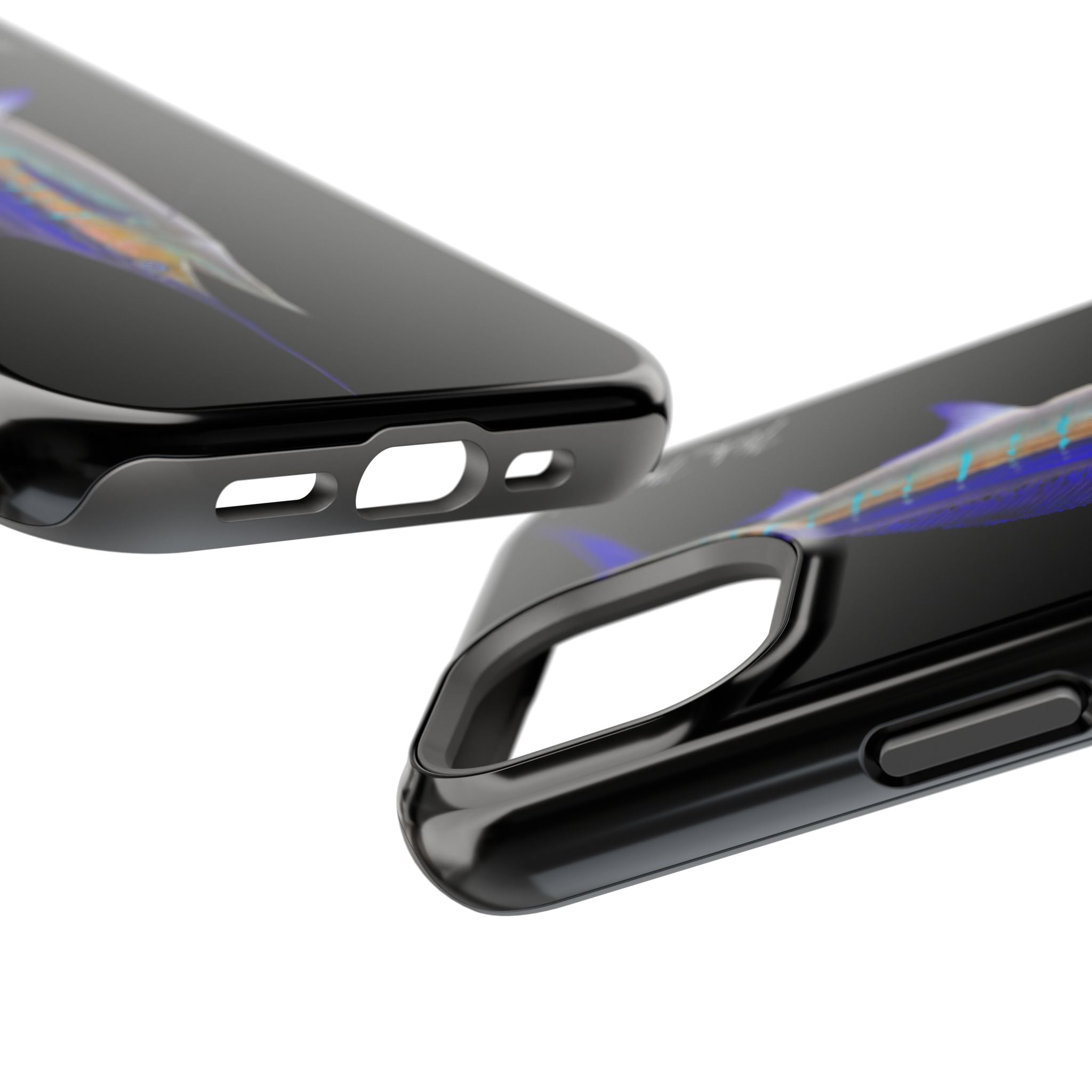 Striped Marlin MagSafe Black iPhone Case