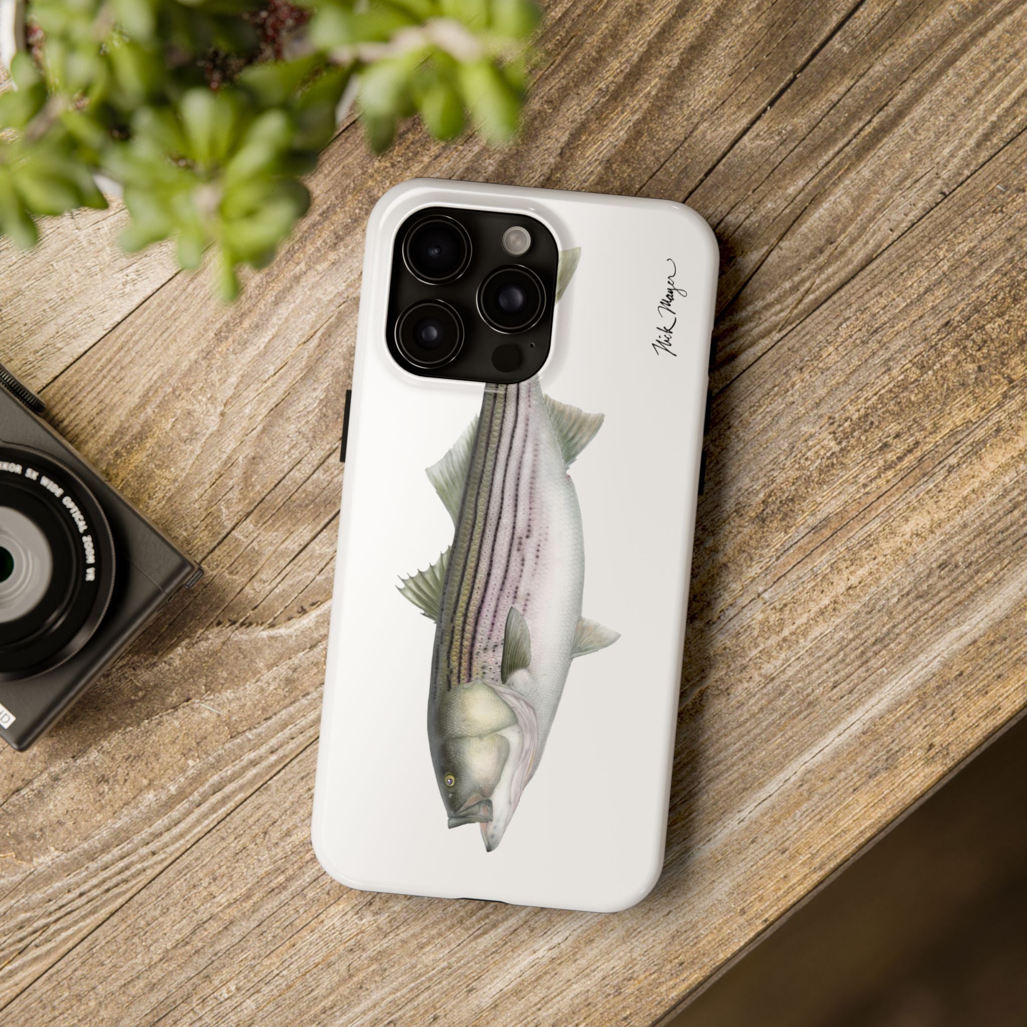 30 lb Striper White Phone Case (iPhone)