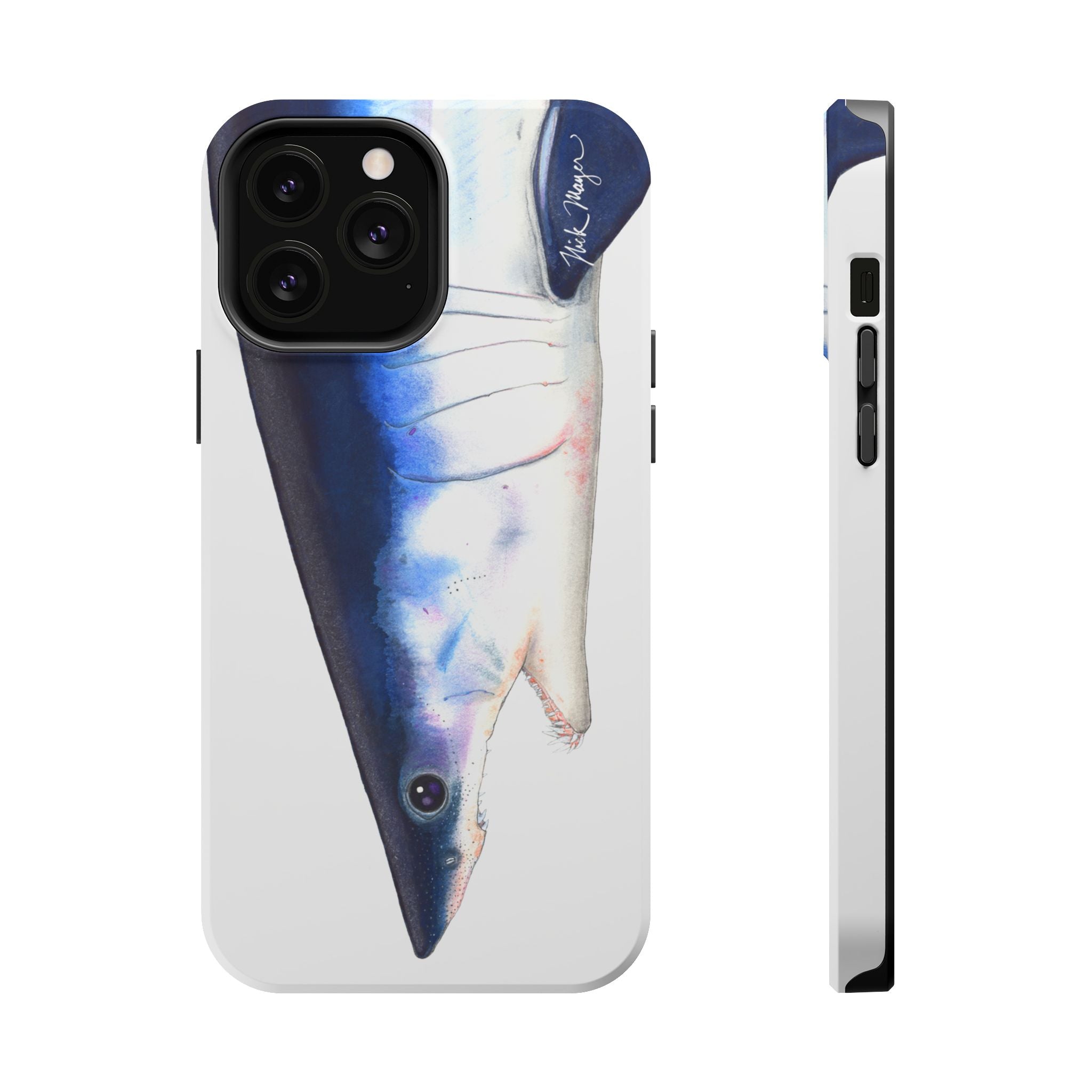 Mako Shark Face MagSafe White iPhone Case