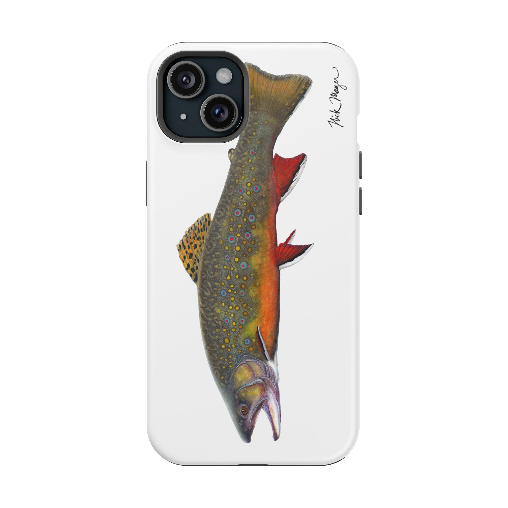 Brook Trout MagSafe White iPhone Case