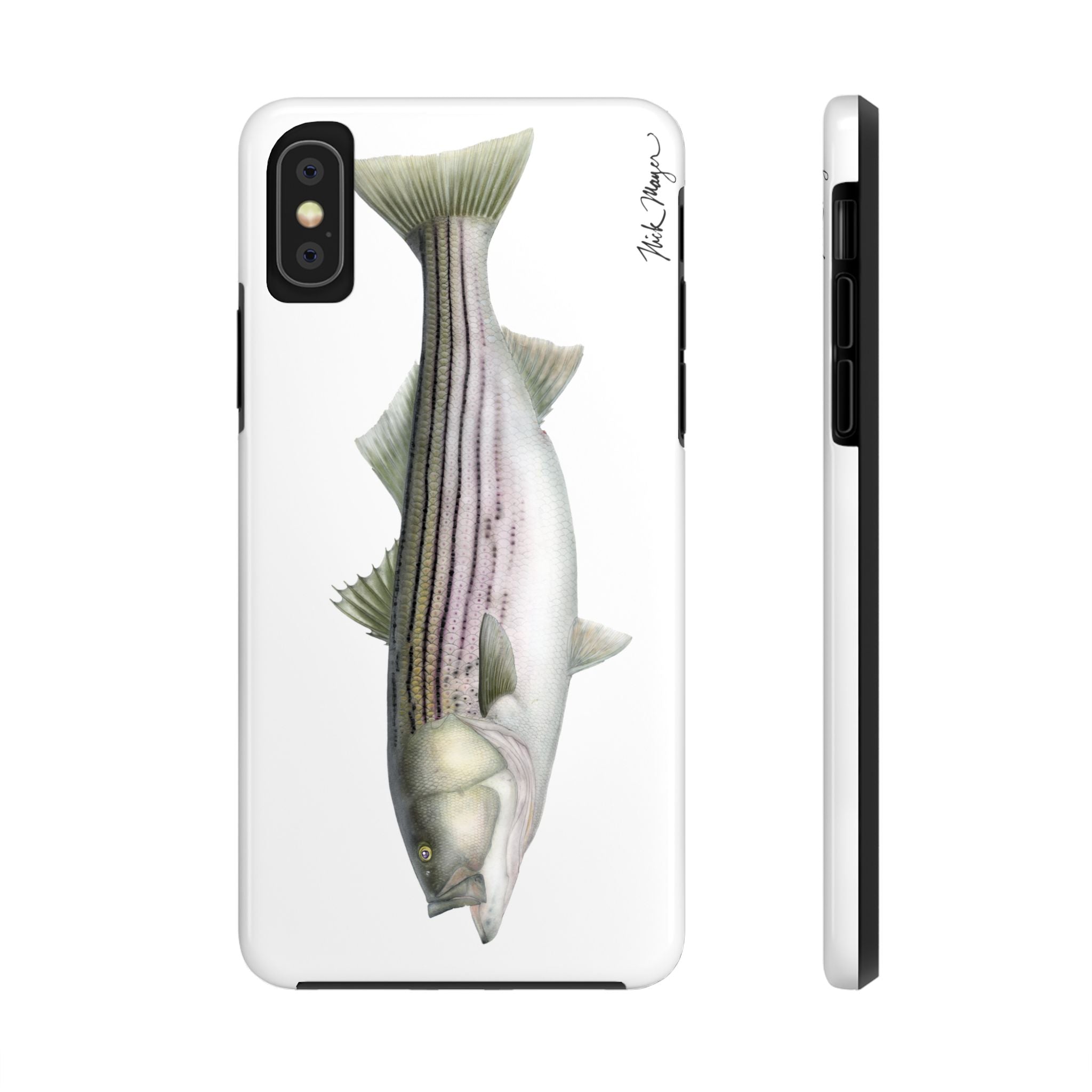 30 lb Striper White Phone Case (iPhone)