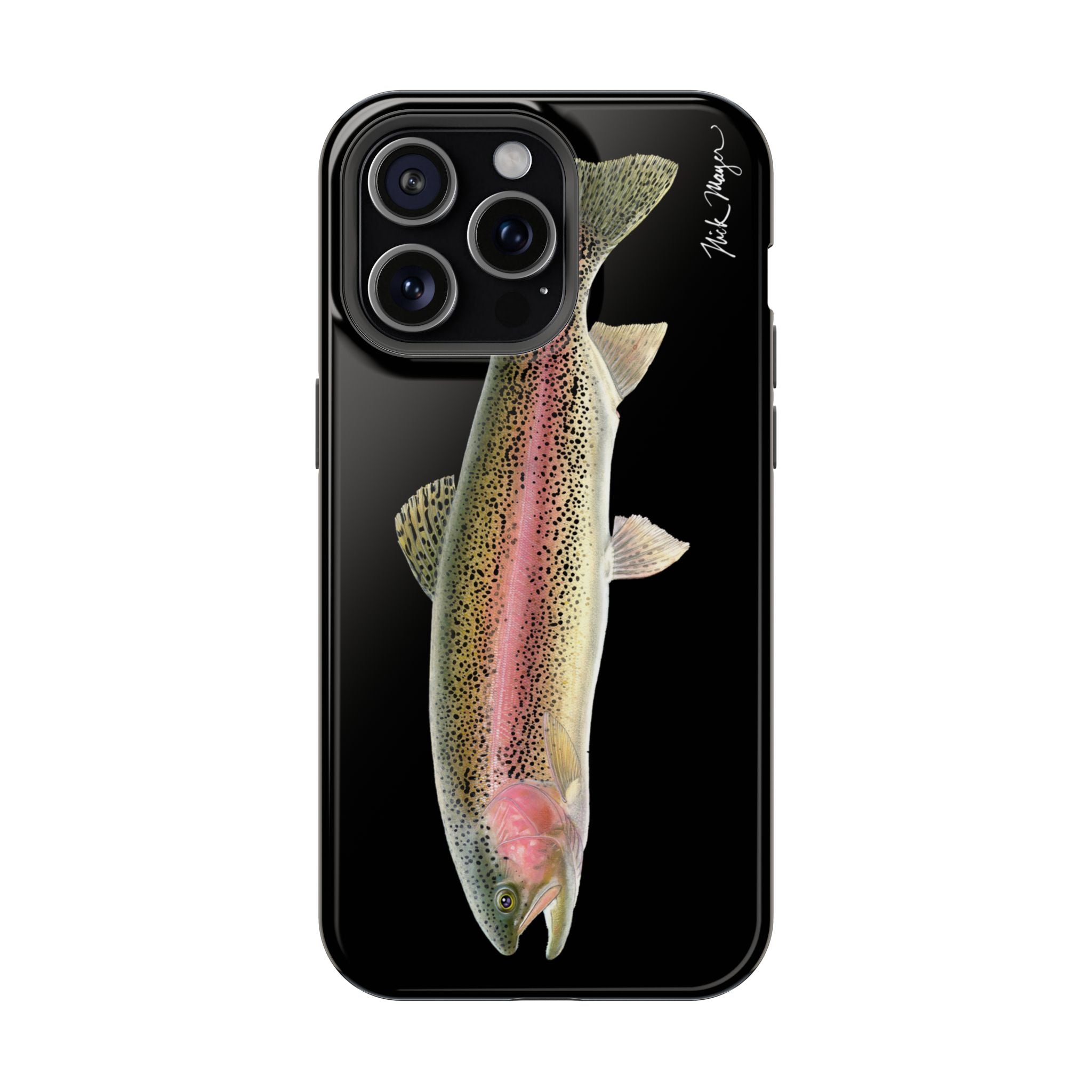 Rainbow Trout MagSafe Black iPhone Case