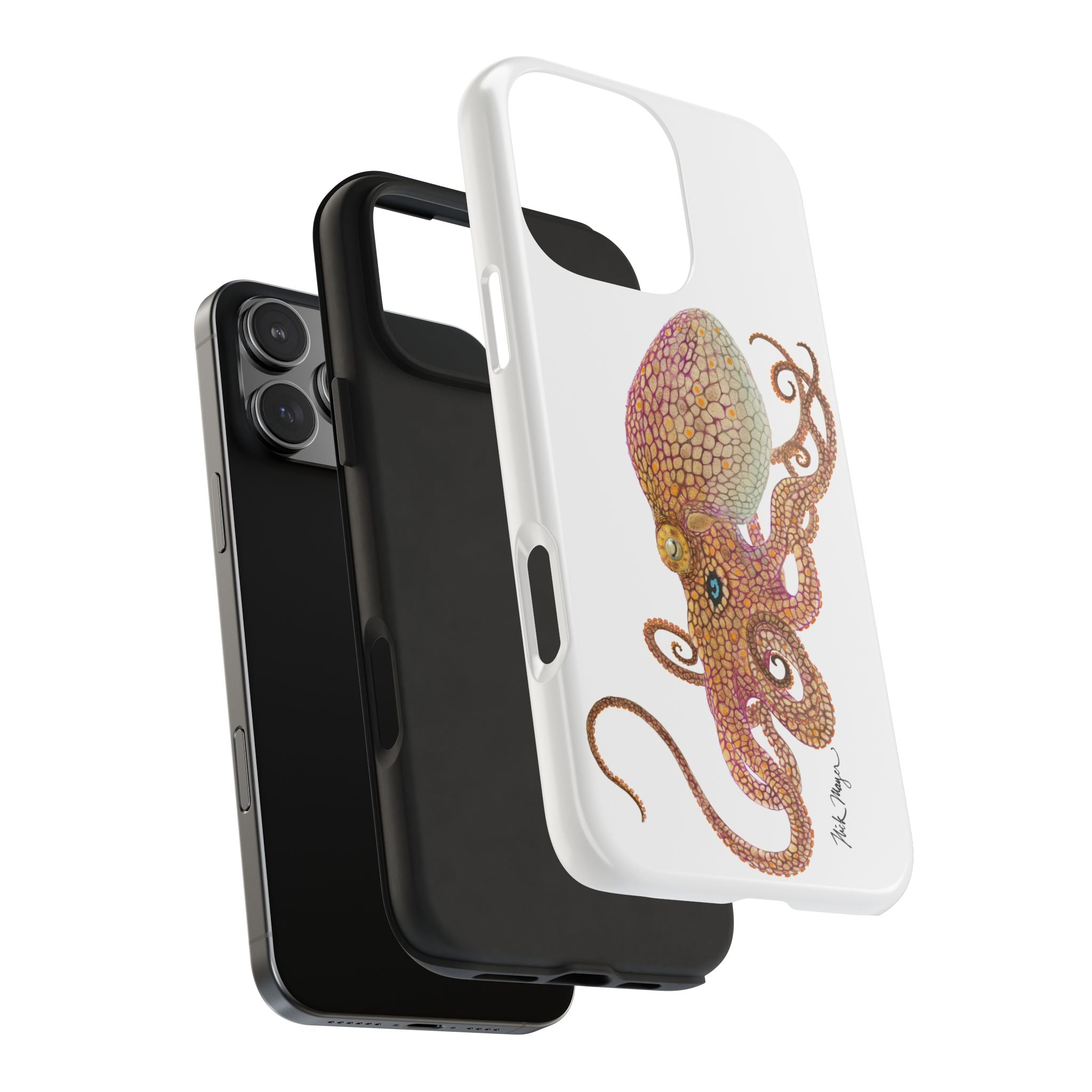 Two Spot Octopus White Phone Case (iPhone)