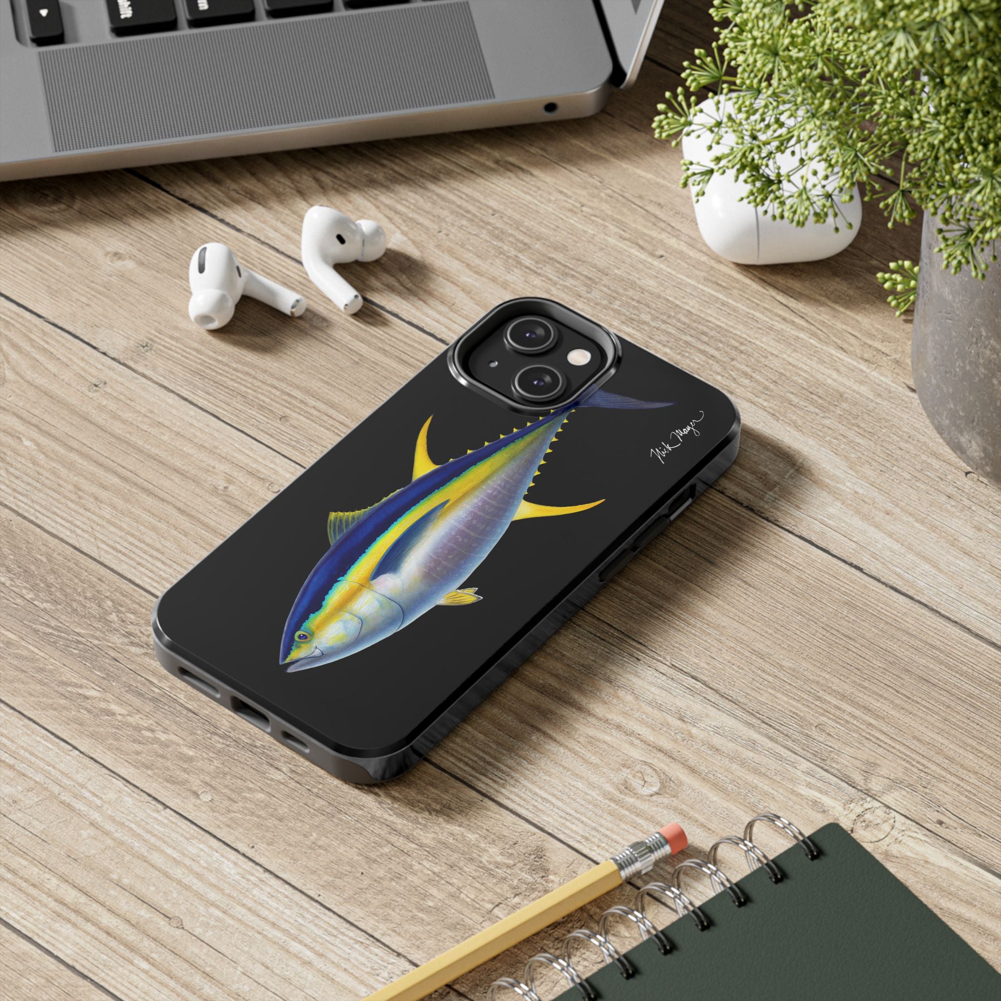 Yellowfin Tuna Black Phone Case (iPhone)