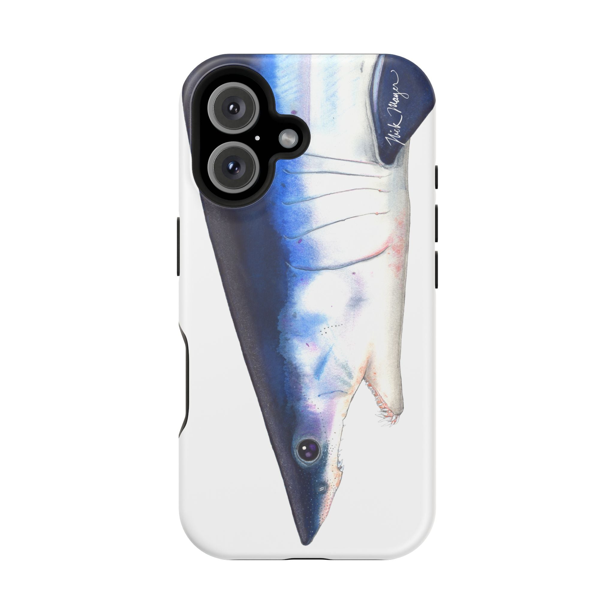 Mako Shark Face MagSafe White iPhone Case