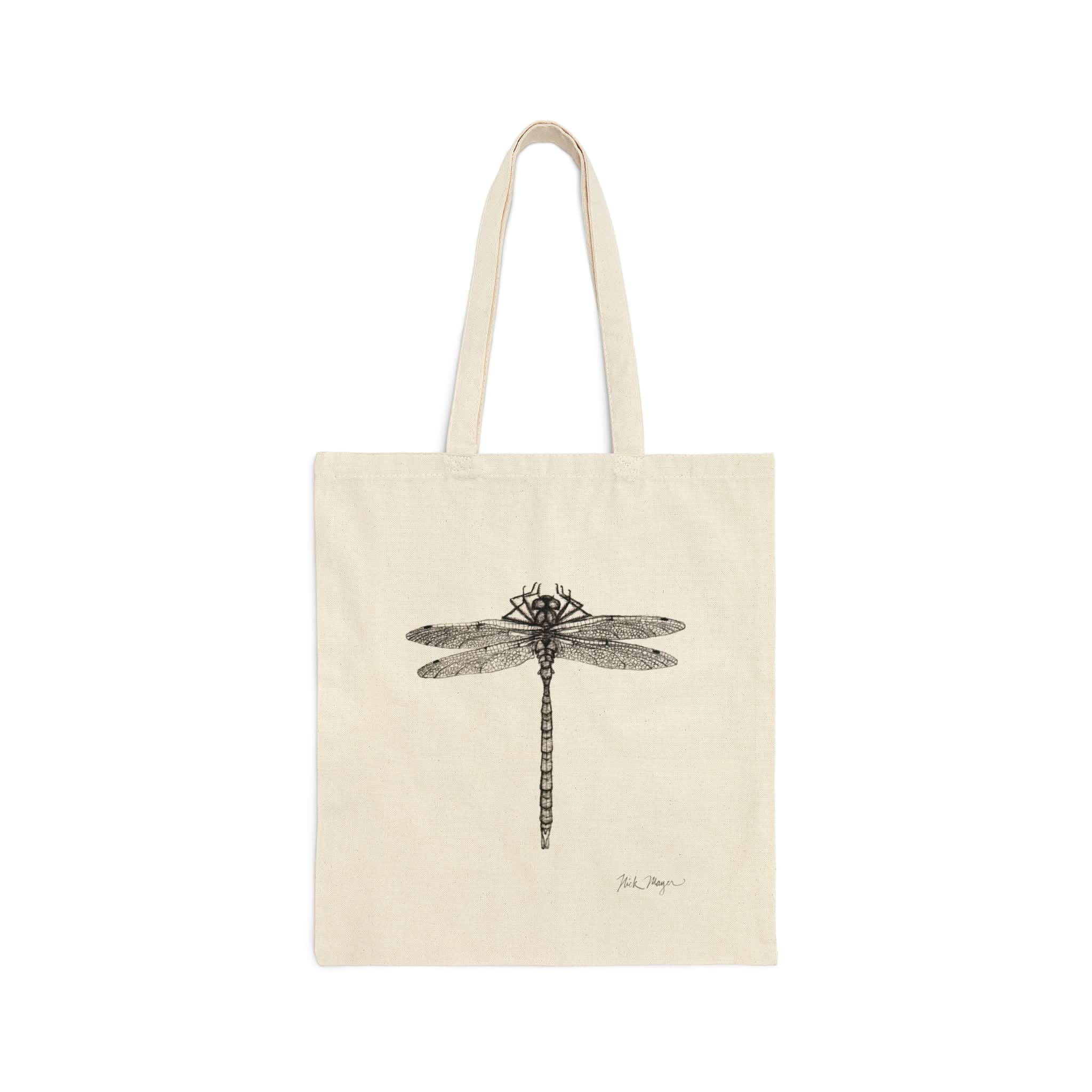 Dragonfly Cotton Canvas Tote Bag