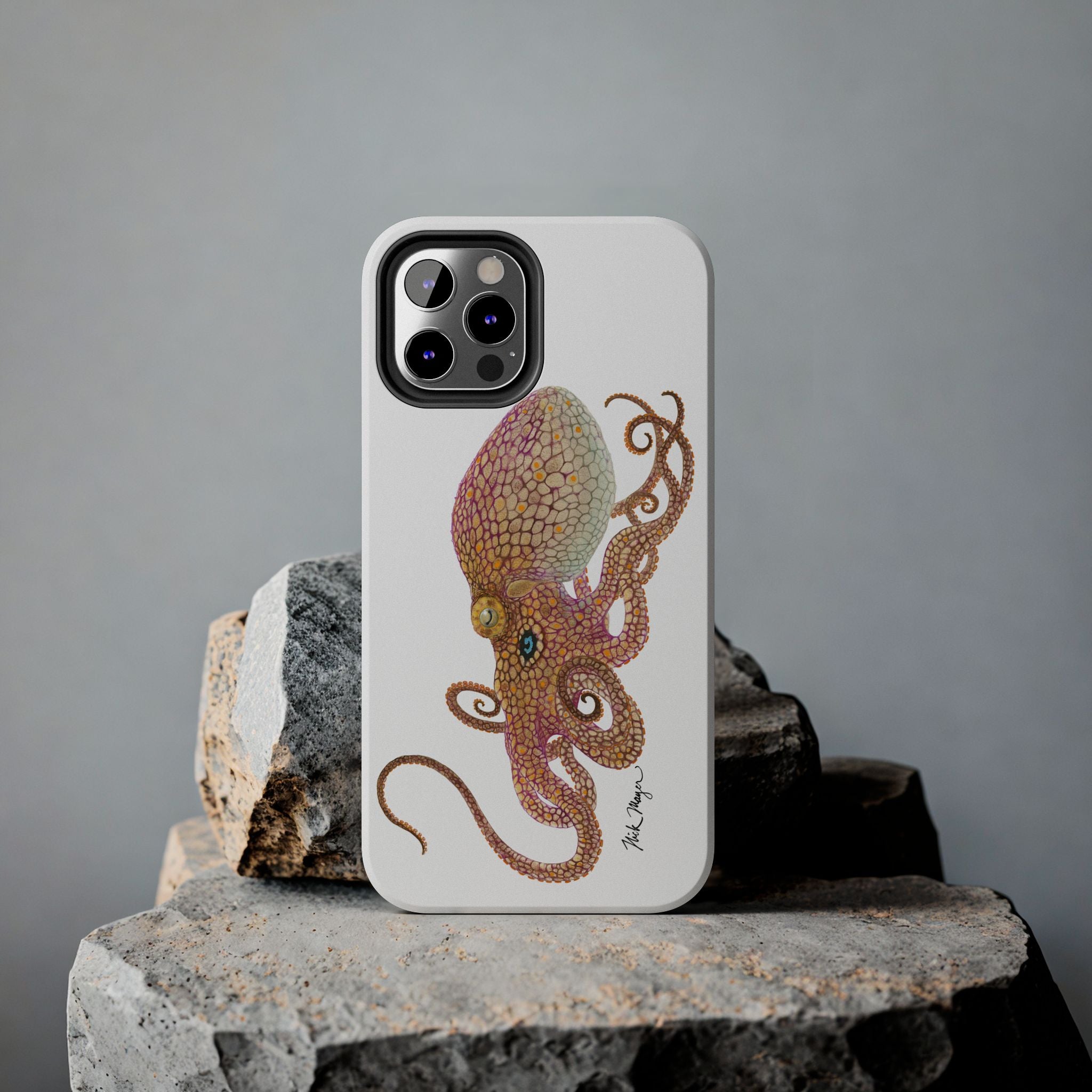 Two Spot Octopus White Phone Case (iPhone)