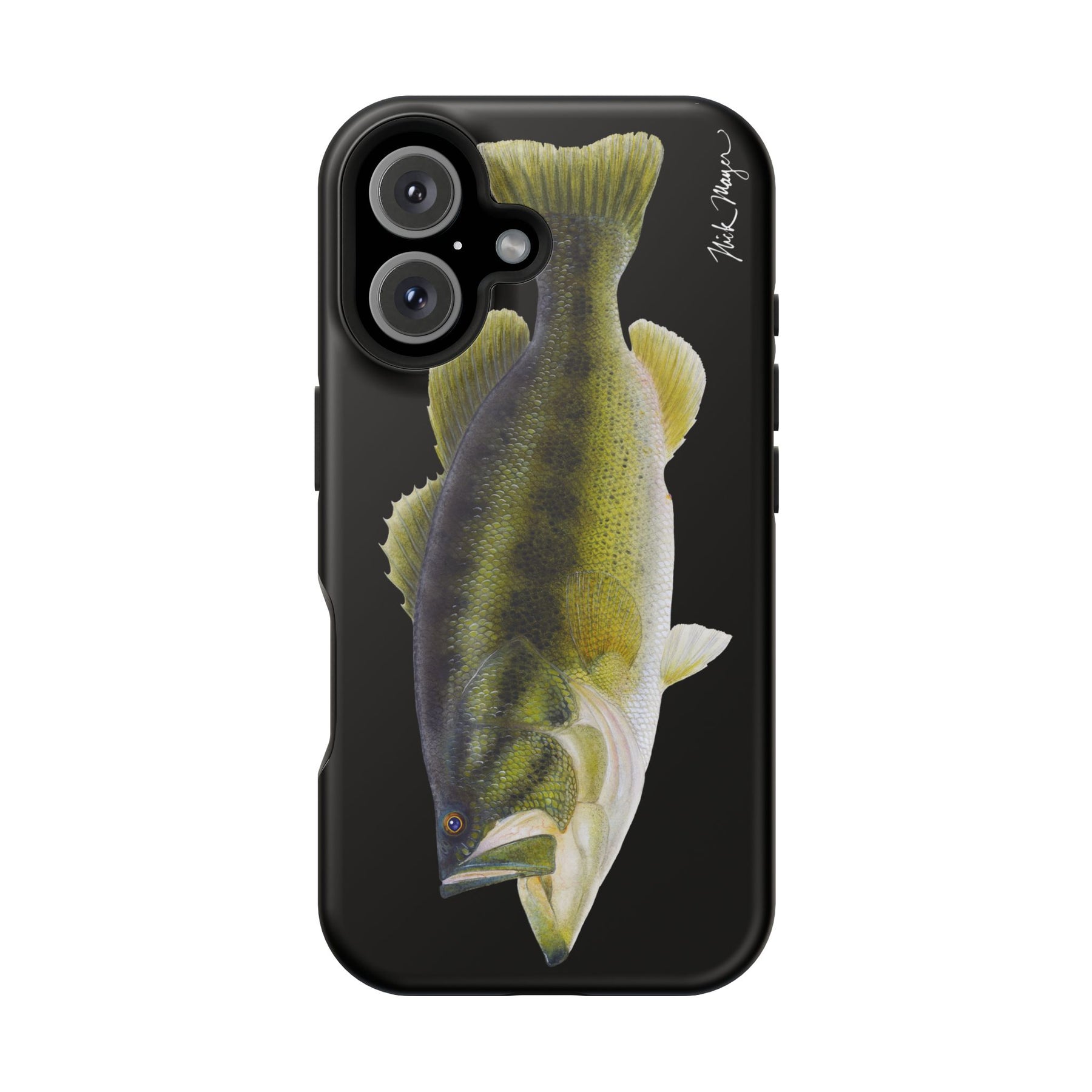 Largemouth Bass MagSafe Black iPhone Case