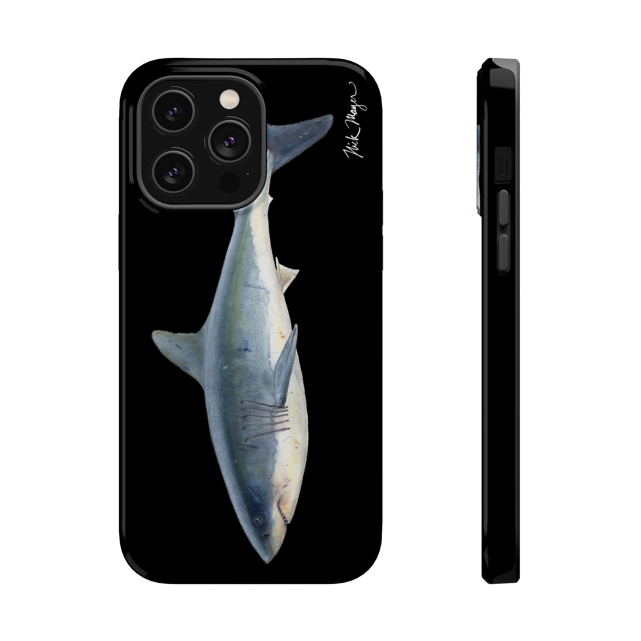 Great White Shark Black MagSafe iPhone Case