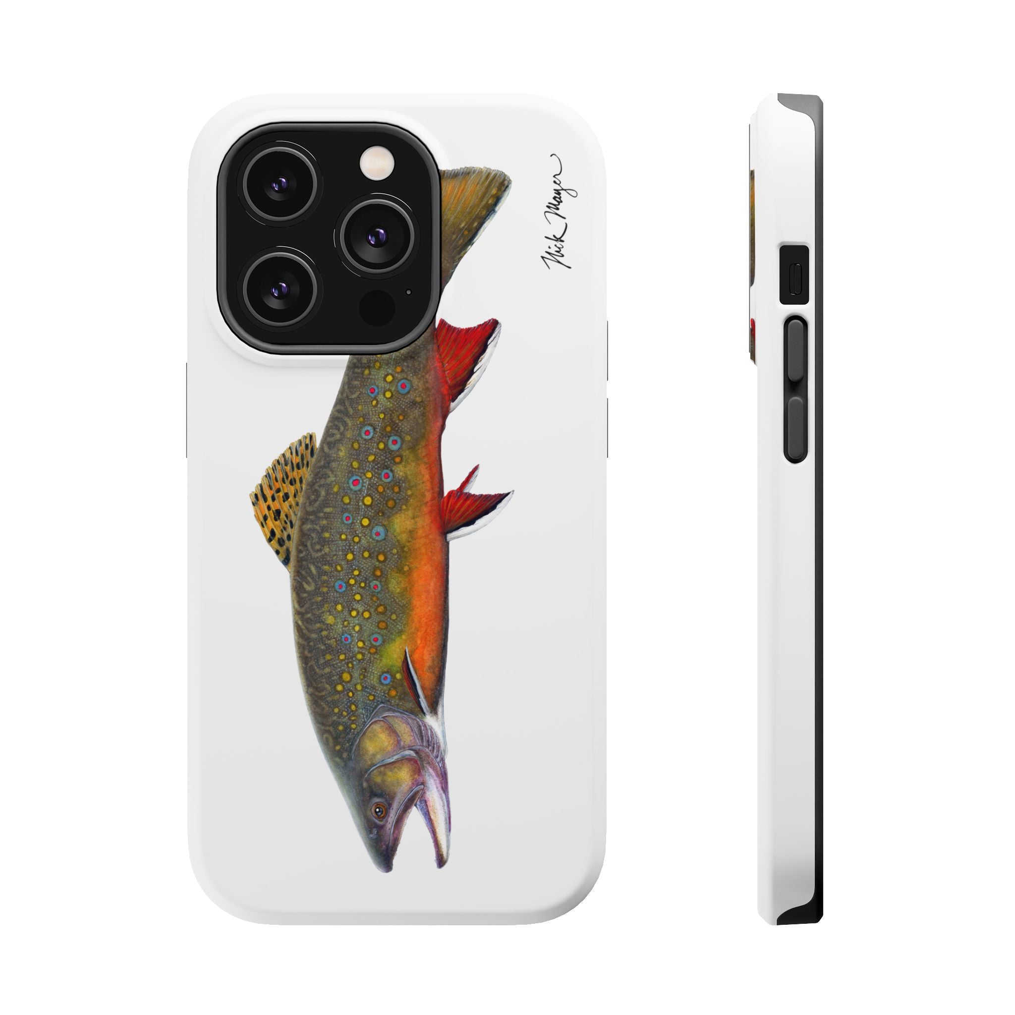 Brook Trout MagSafe White iPhone Case