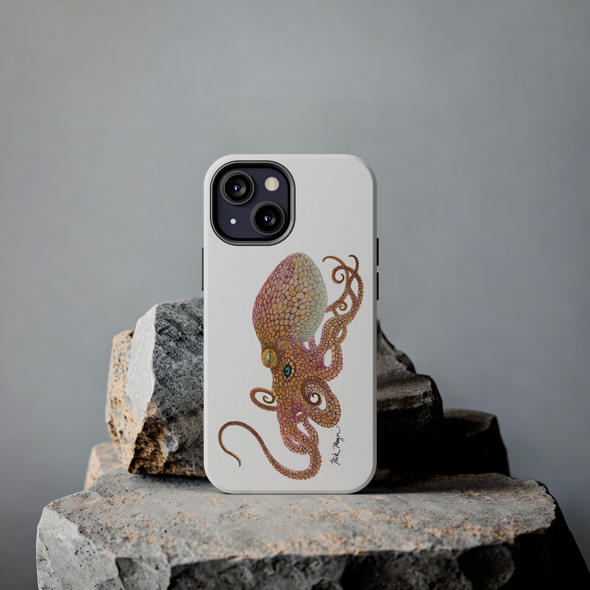 Two Spot Octopus White Phone Case (iPhone)