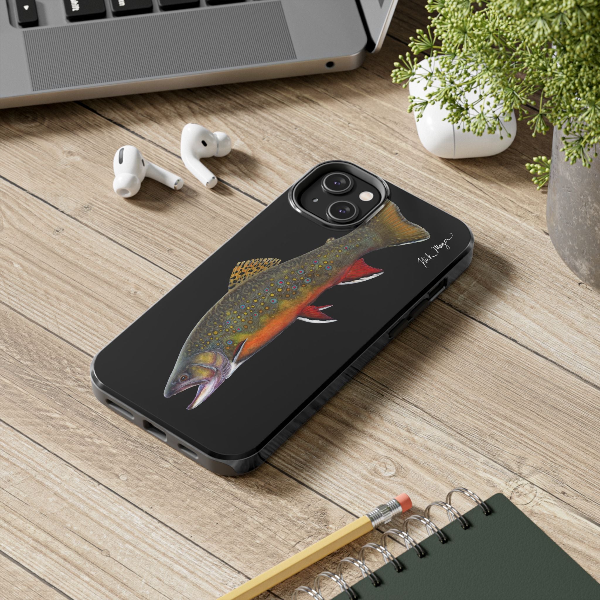 Brook Trout Black Phone Case (iPhone)