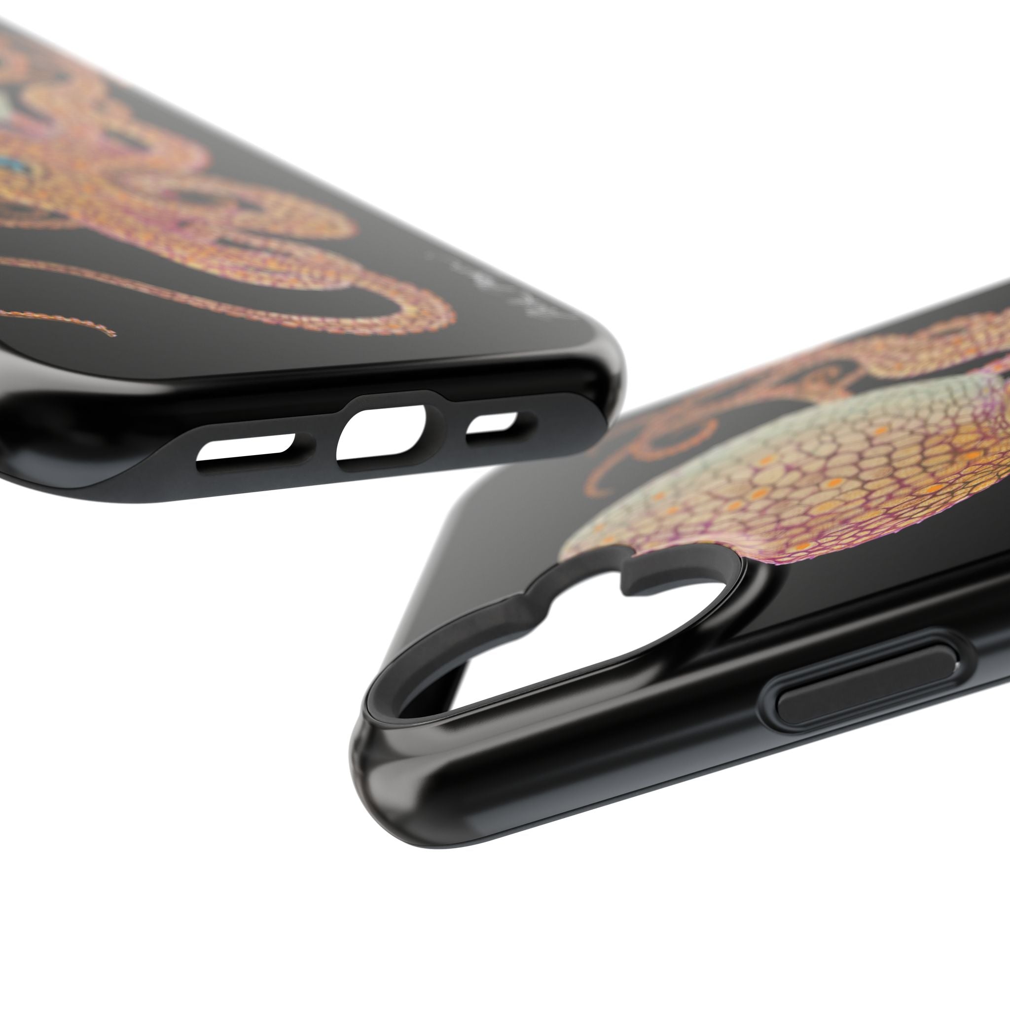 Two Spot Octopus MagSafe Black iPhone Case