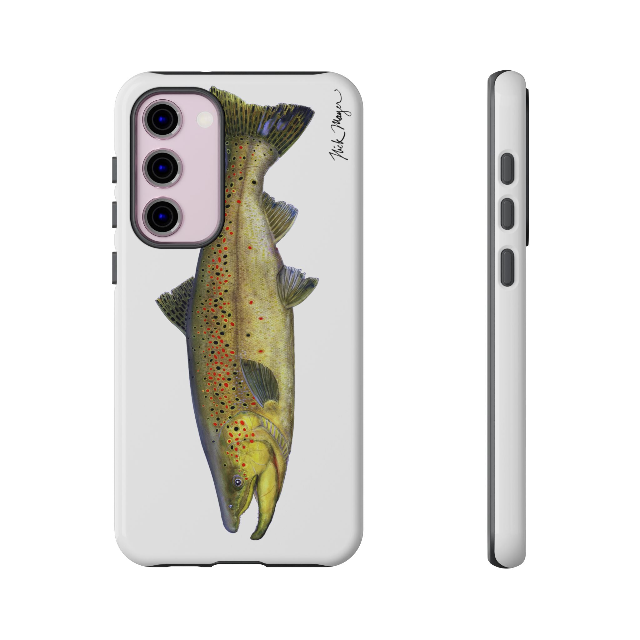 Brown Trout White Phone Case (Samsung)