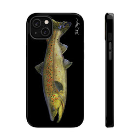 Brown Trout MagSafe Black iPhone Case