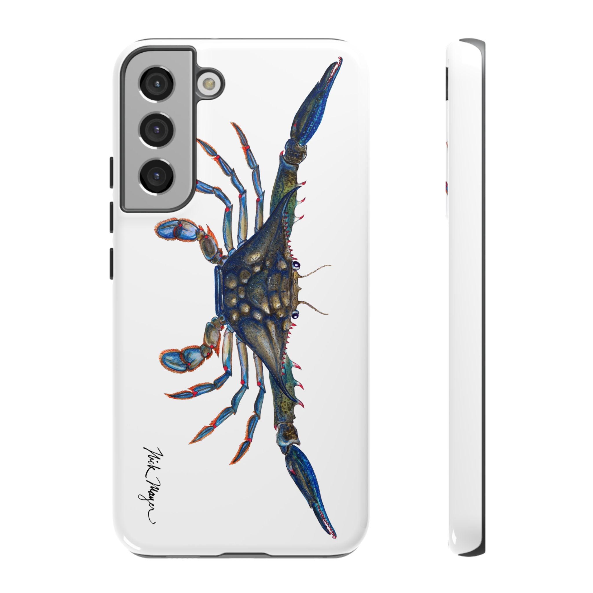 Blue Crab White Phone Case (Samsung)