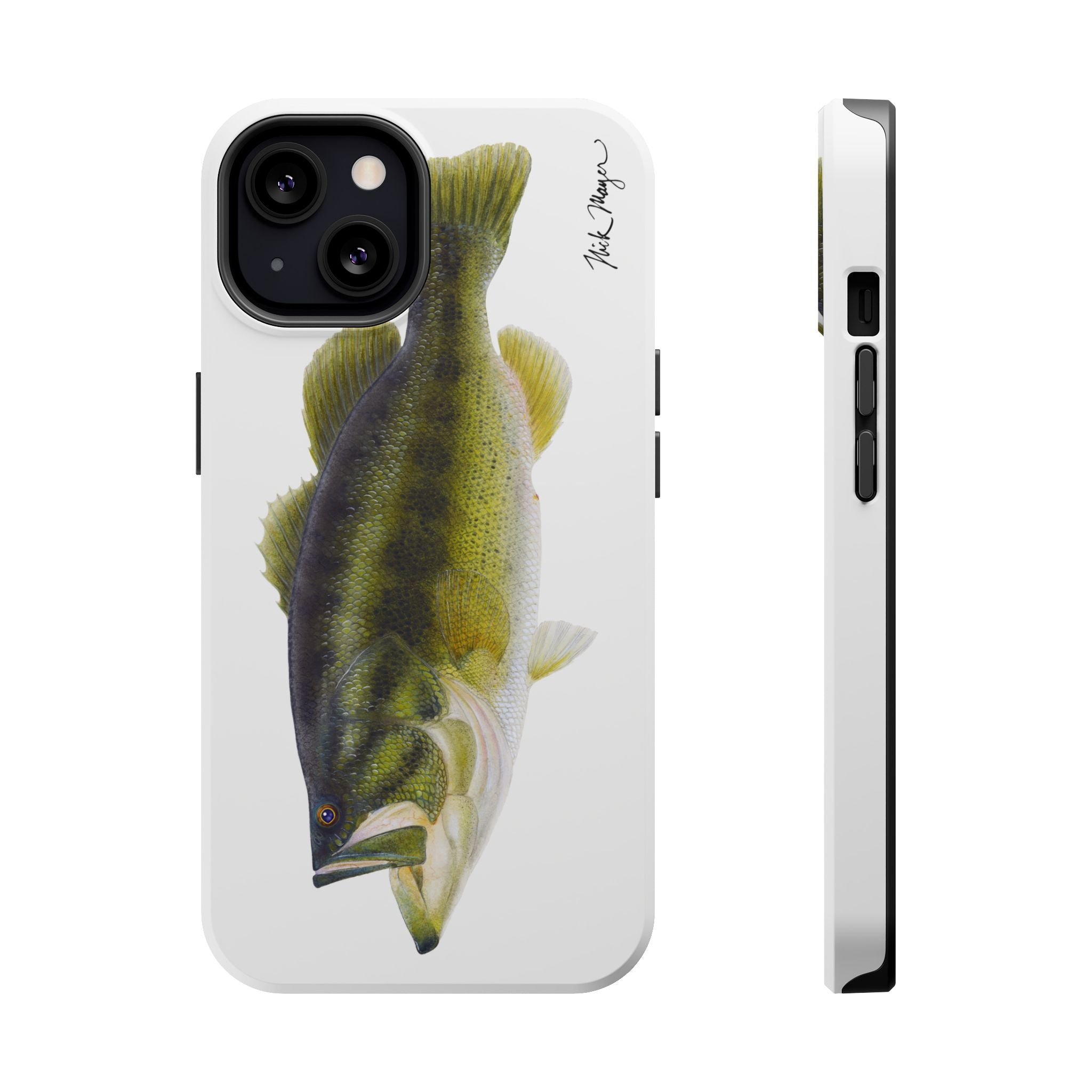 Largemouth Bass MagSafe White iPhone Case