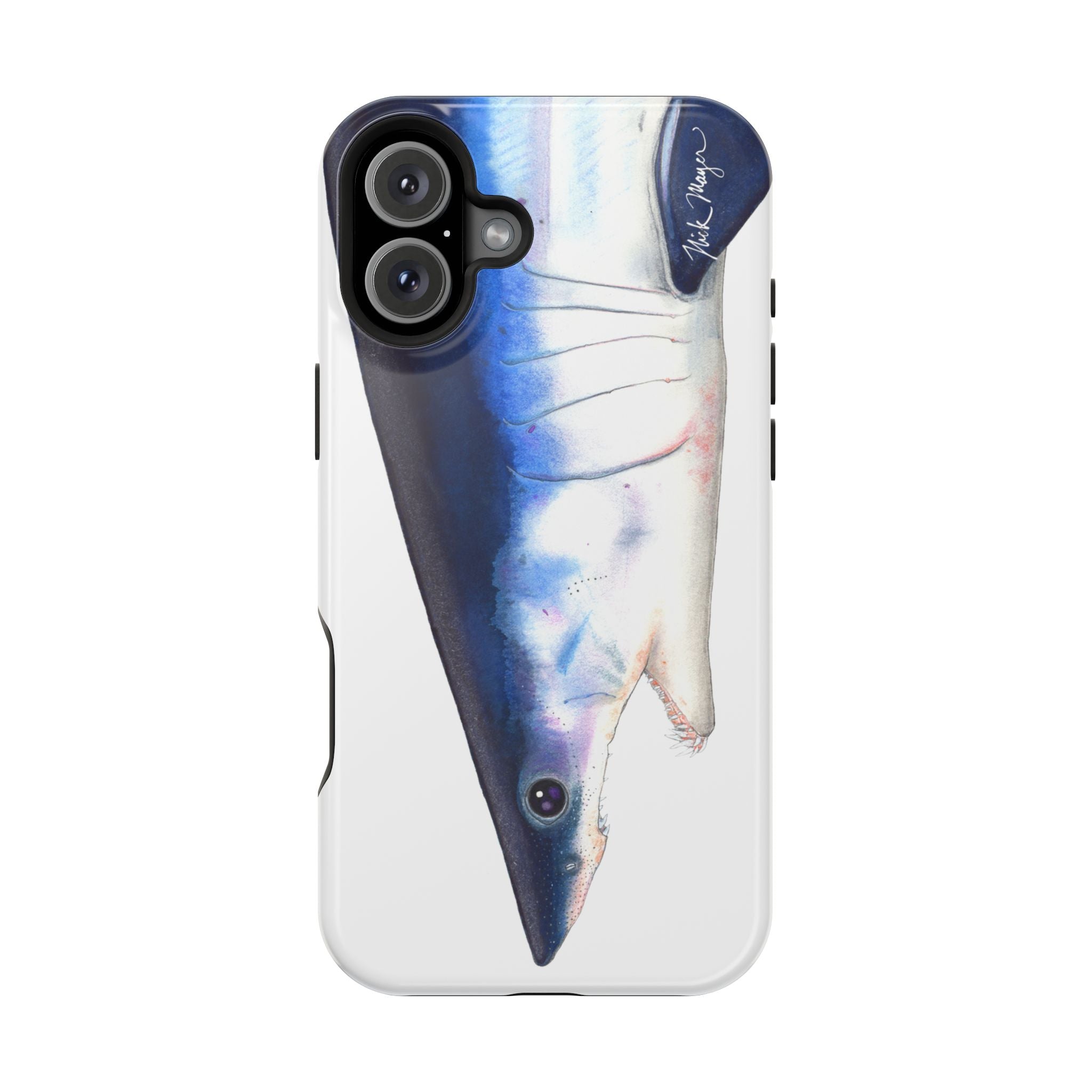 Mako Shark Face MagSafe White iPhone Case