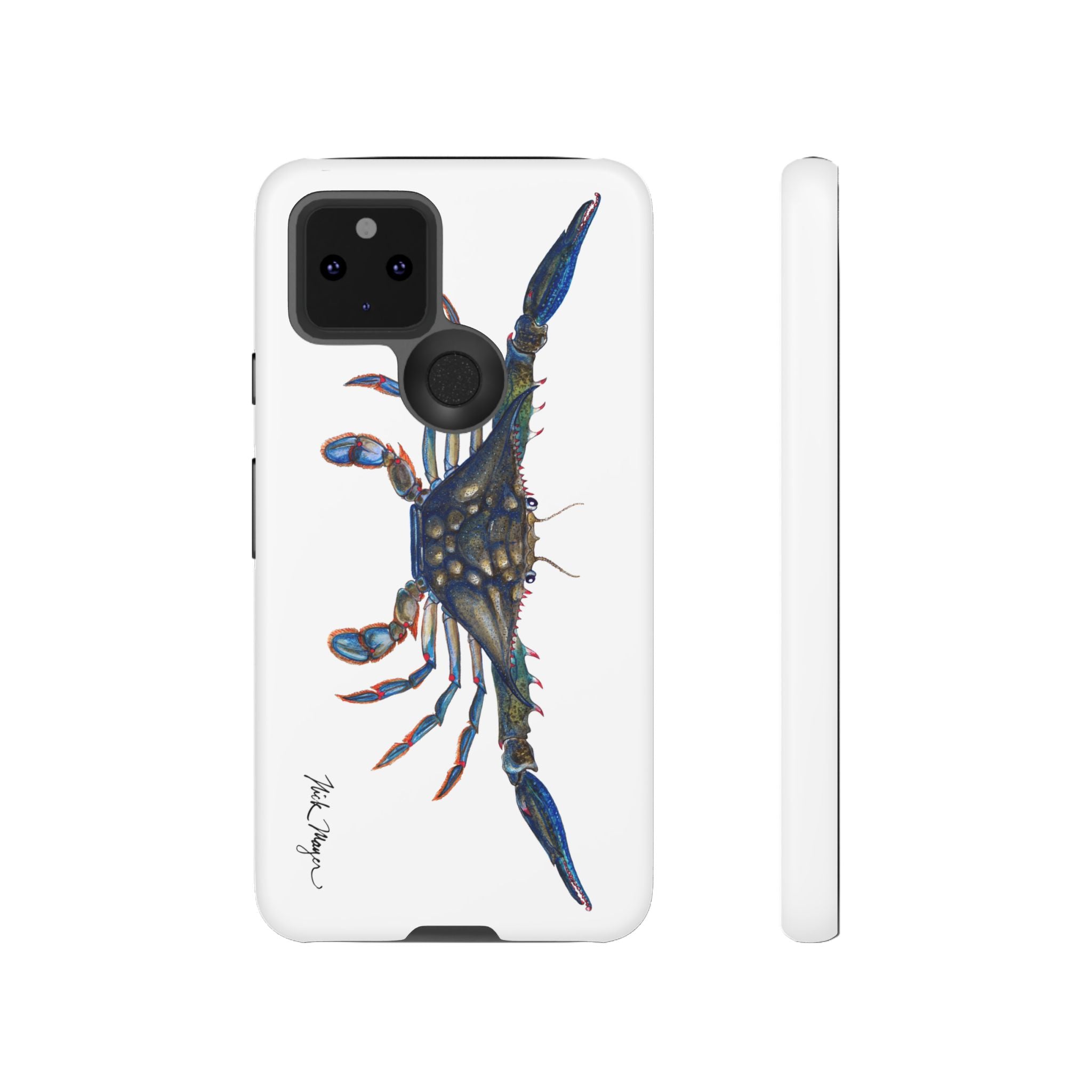 Blue Crab White Phone Case (Samsung)