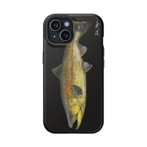 Brown Trout MagSafe Black iPhone Case