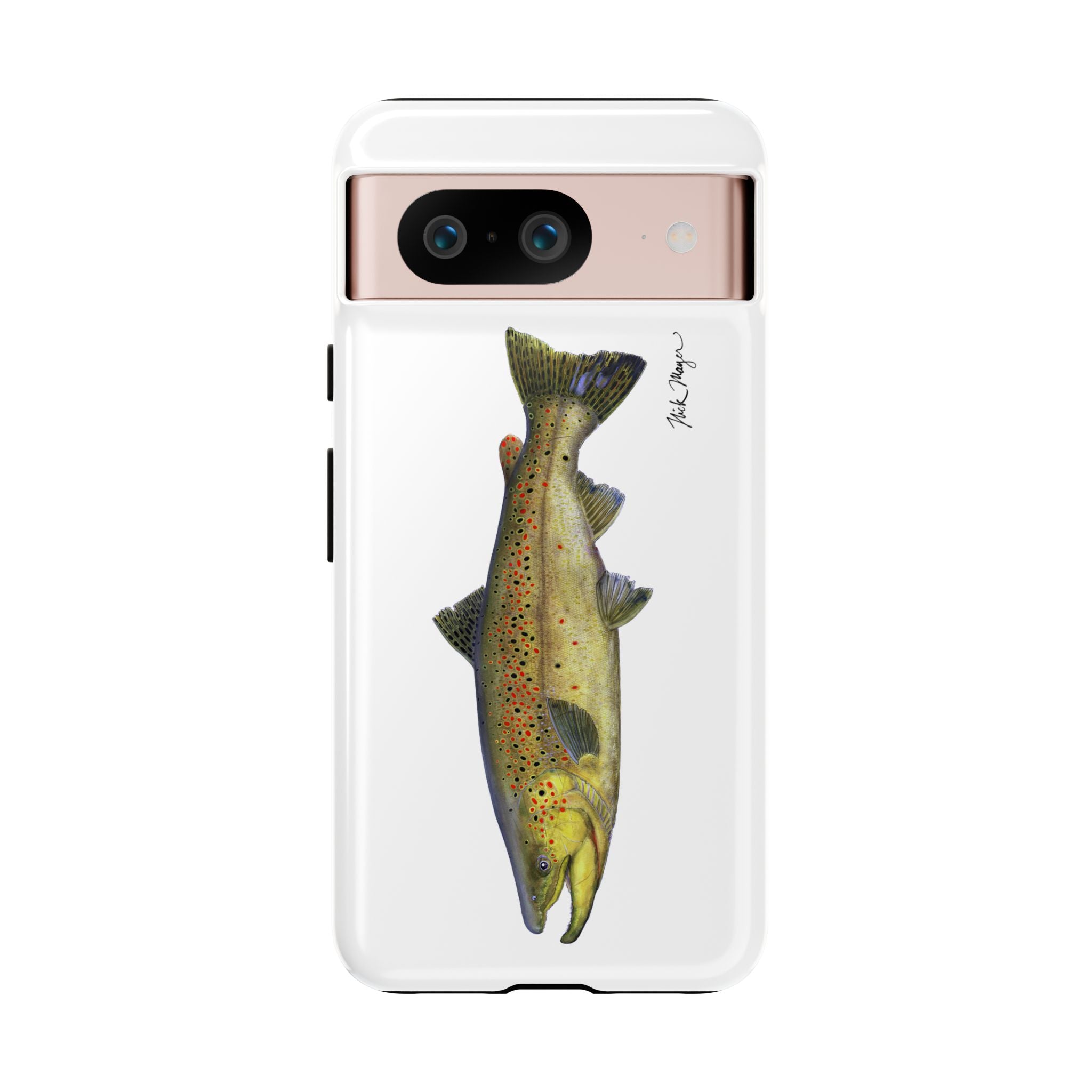 Brown Trout White Phone Case (Samsung)