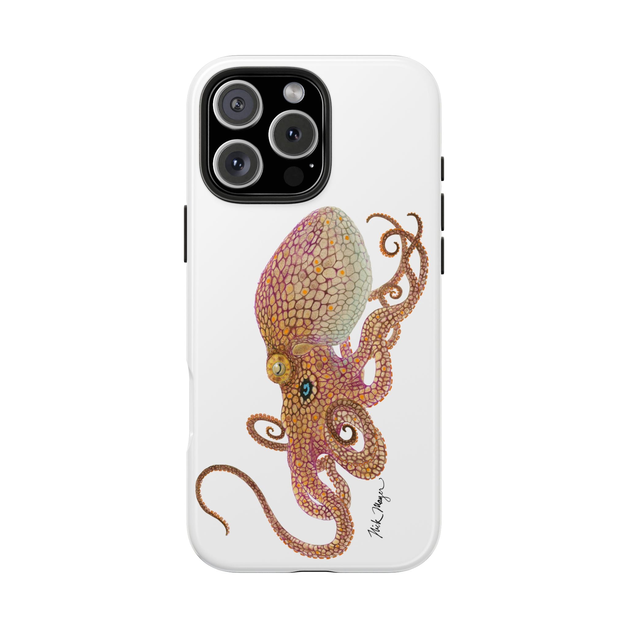 Two Spot Octopus White Phone Case (iPhone)