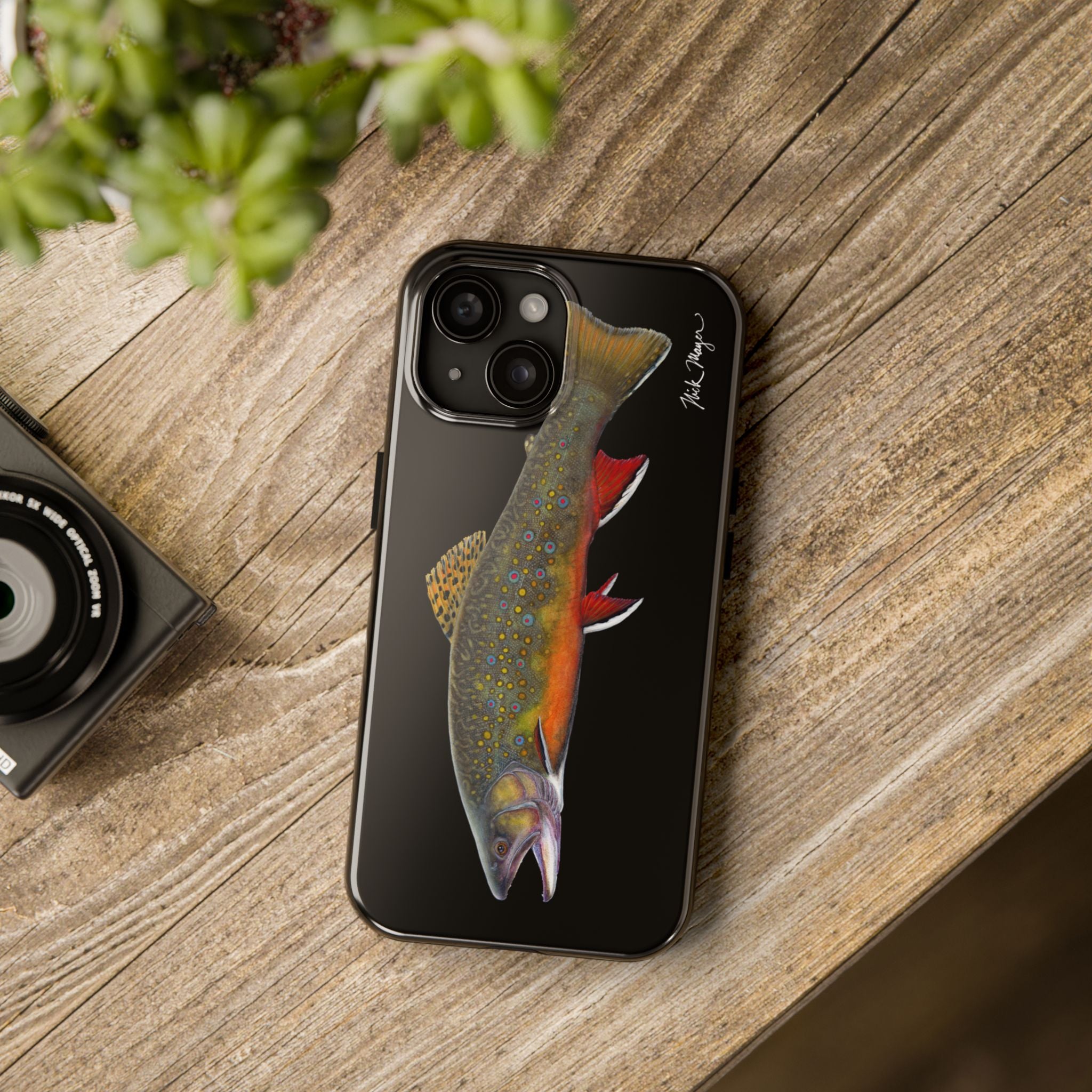 Brook Trout Black Phone Case (iPhone)