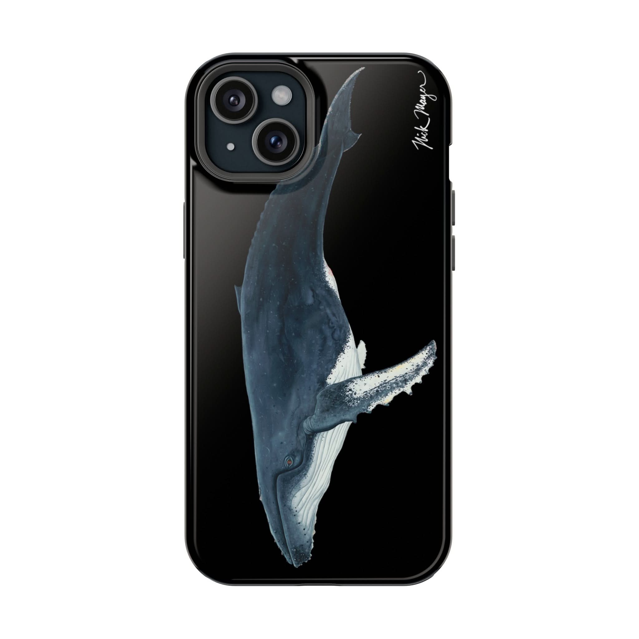 Humpback Whale MagSafe Black iPhone Case