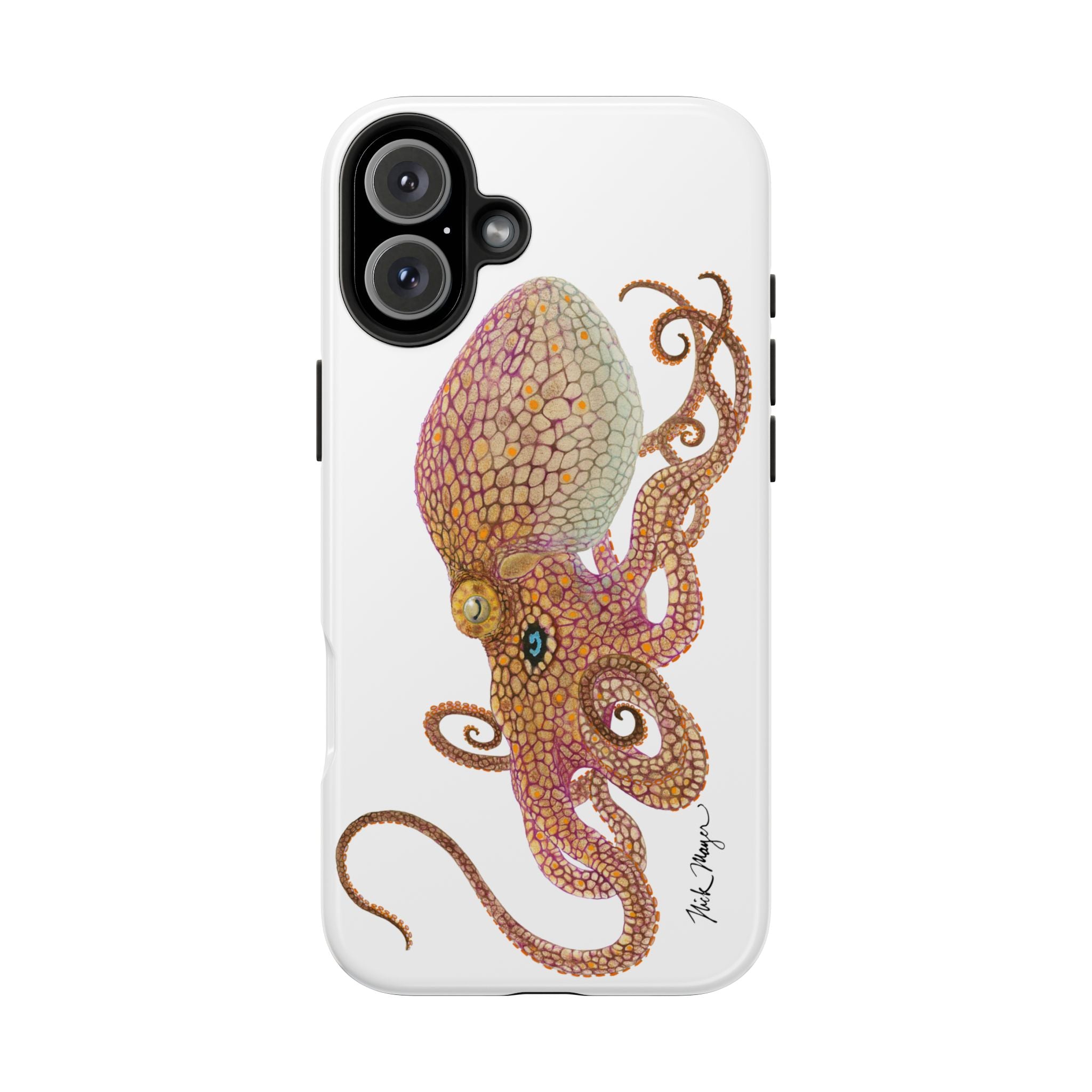 Two Spot Octopus White Phone Case (iPhone)