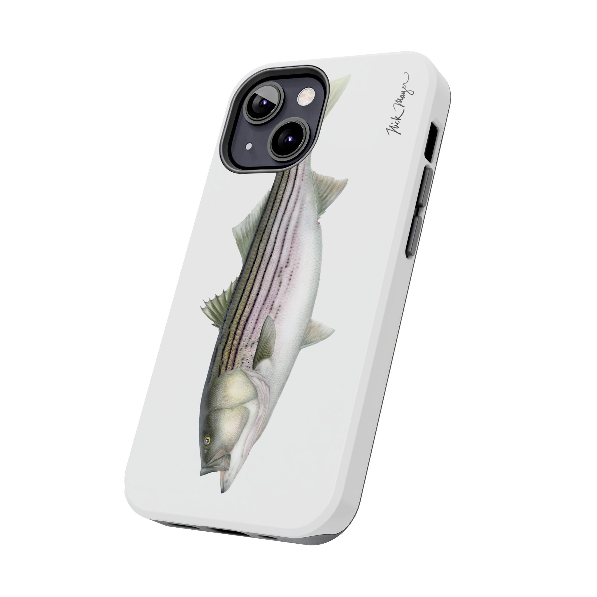 30 lb Striper White Phone Case (iPhone)