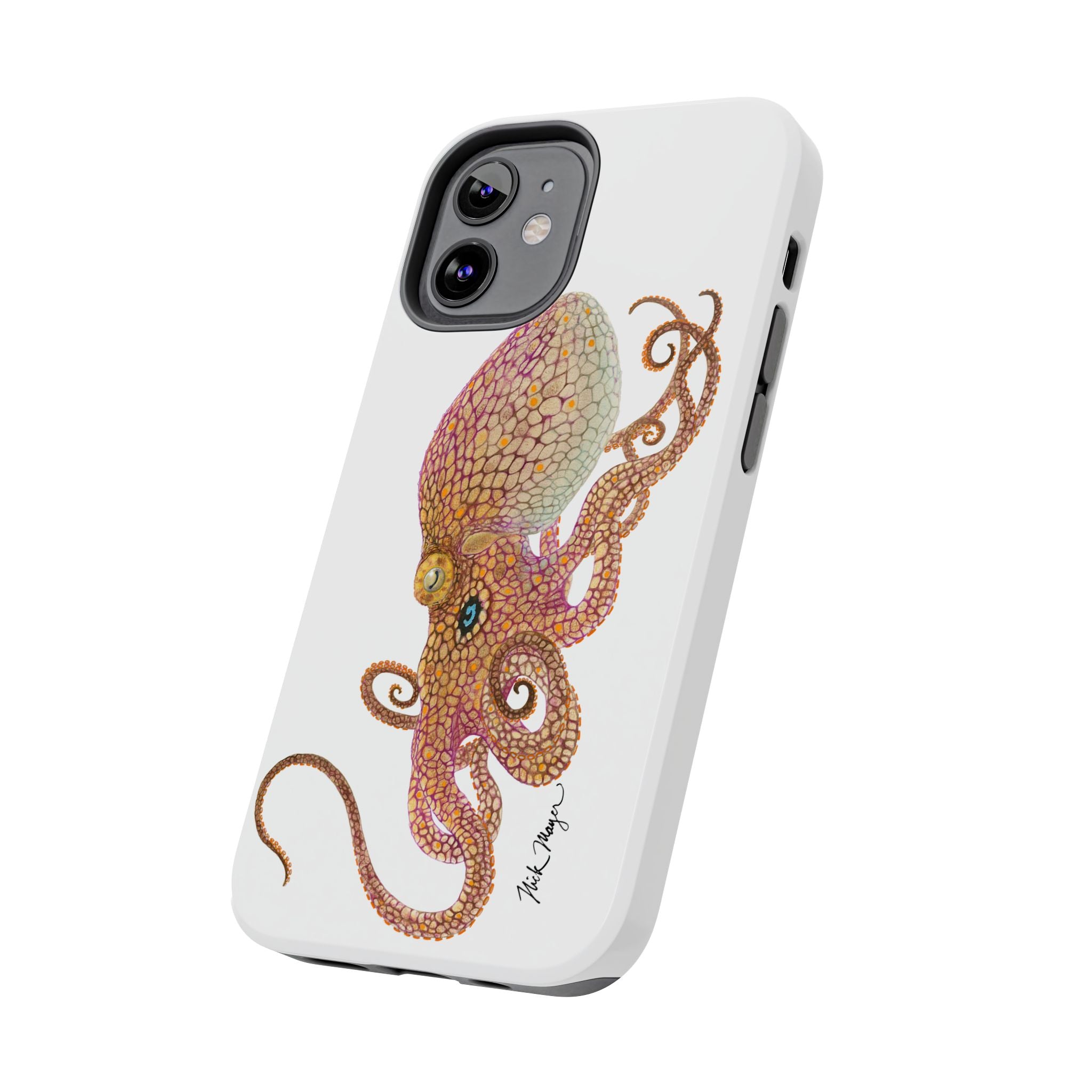 Two Spot Octopus White Phone Case (iPhone)